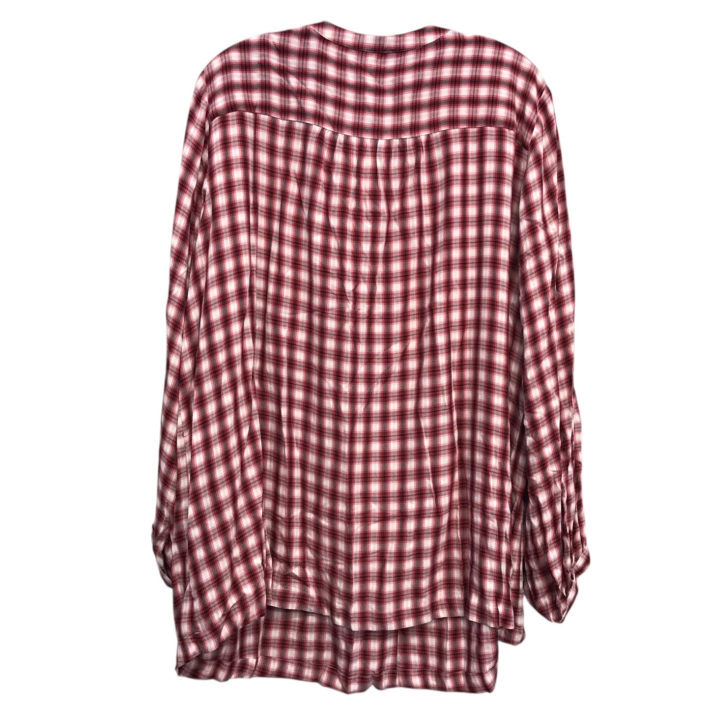 Top Ls By Loft In Plaid Pattern, Size:1X