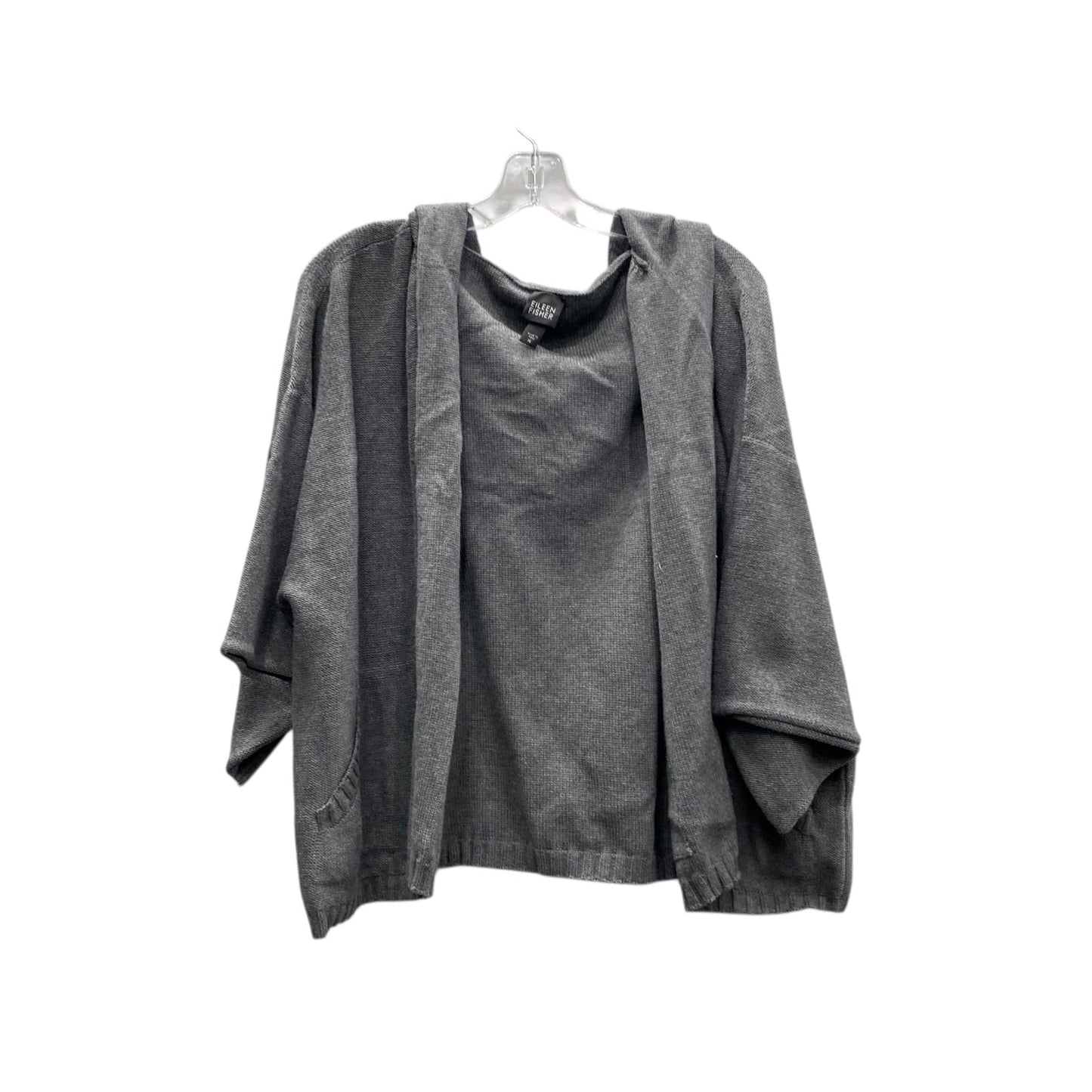 Sweater Cardigan By Eileen Fisher In Grey, Size:Xl