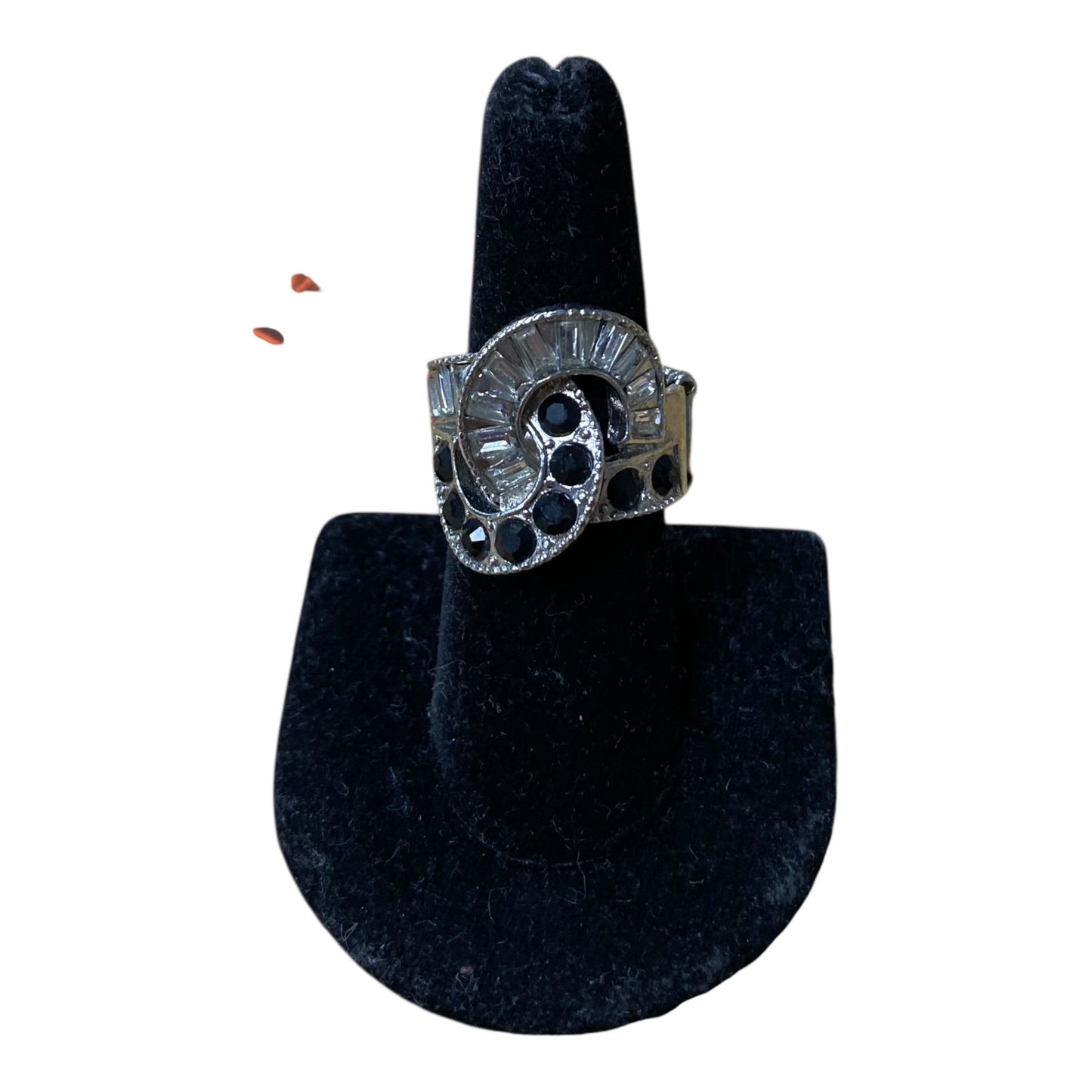 Ring Other In Black & Silver, Size:0 stretch band