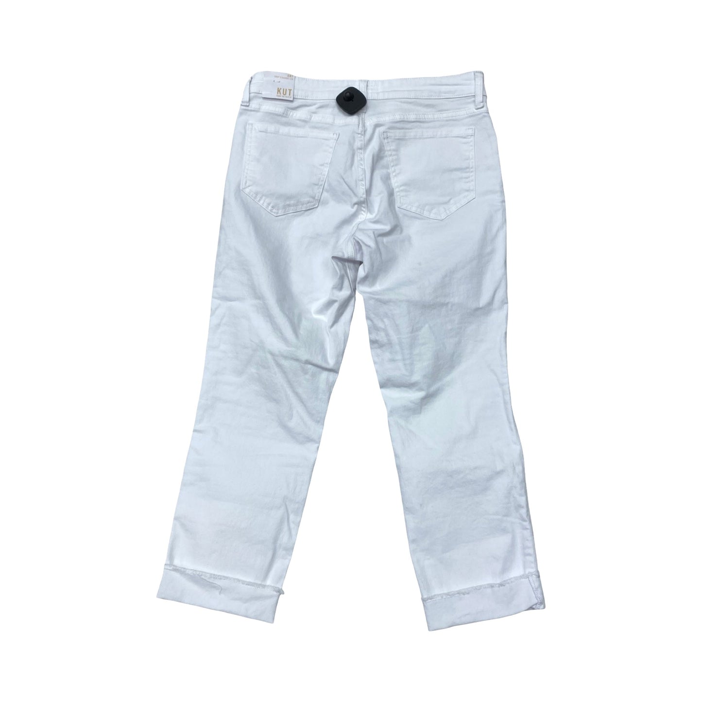 Jeans Straight By Kut In White Denim, Size:8