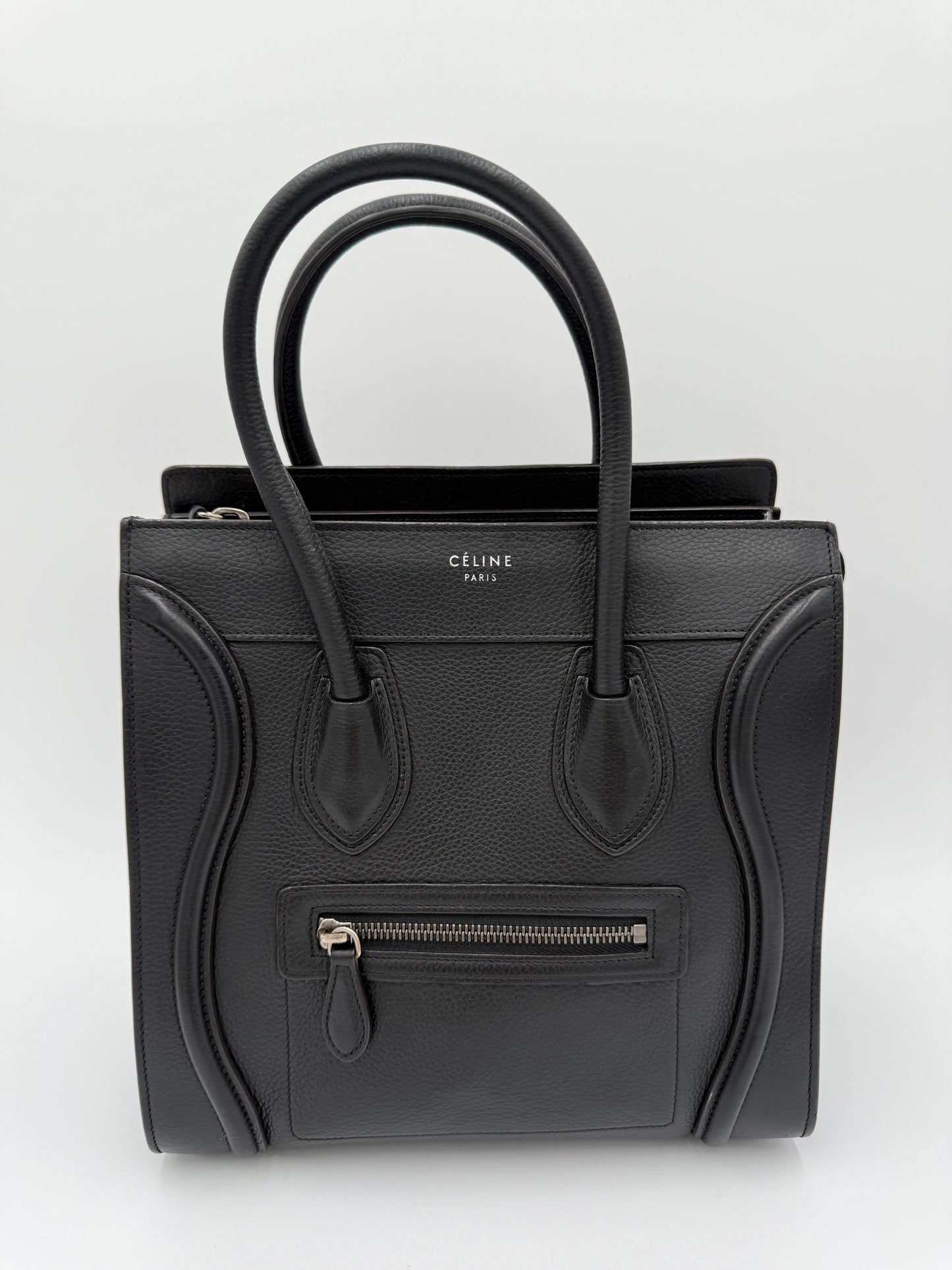 Handbag Luxury Designer By Celine In Black, Size:Medium