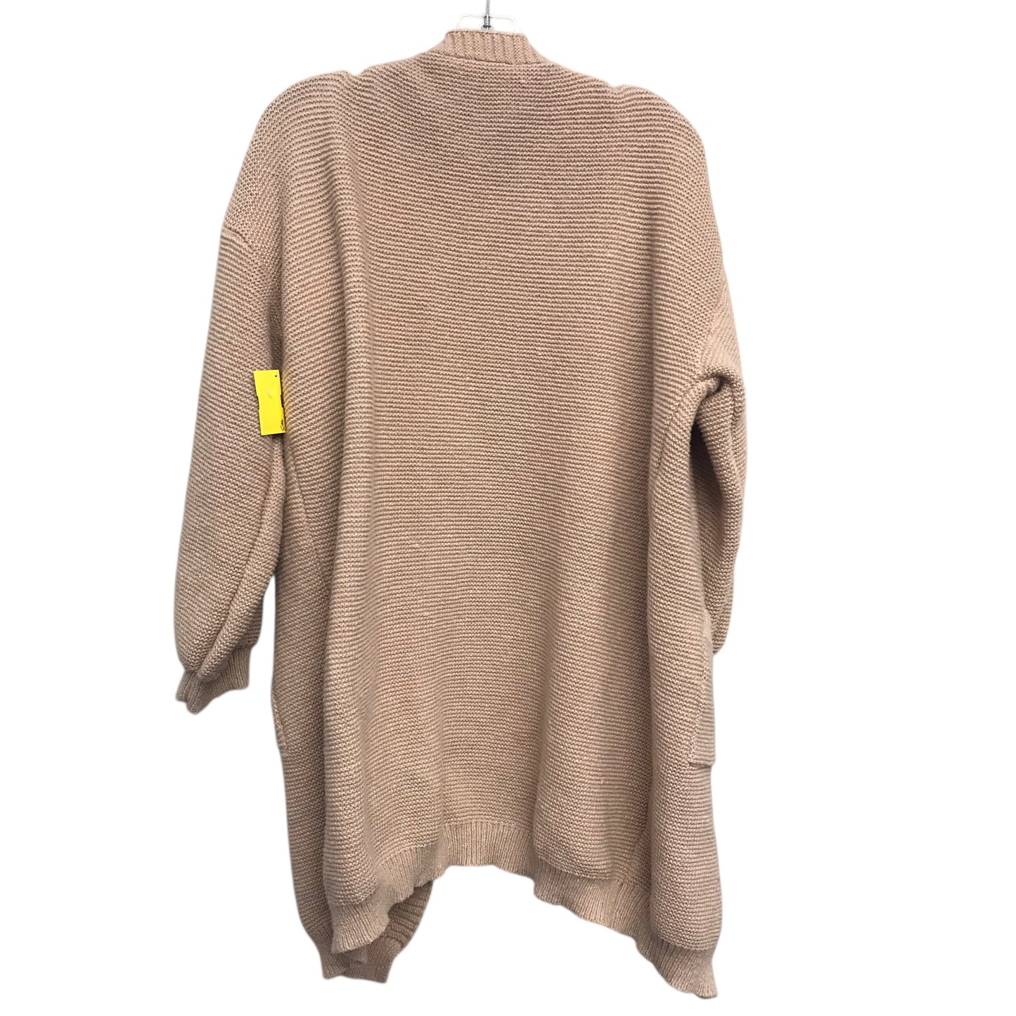 Sweater Cardigan By Shein In Tan, Size:L