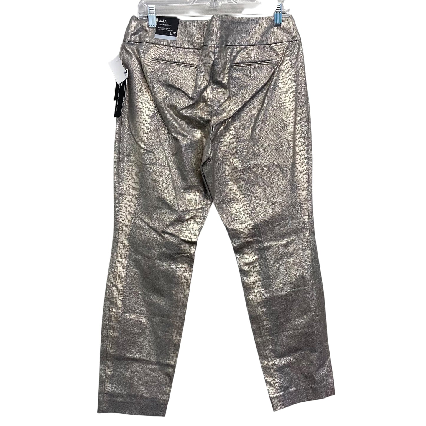 Pants Dress By Alfani In Gold & Silver, Size:12P