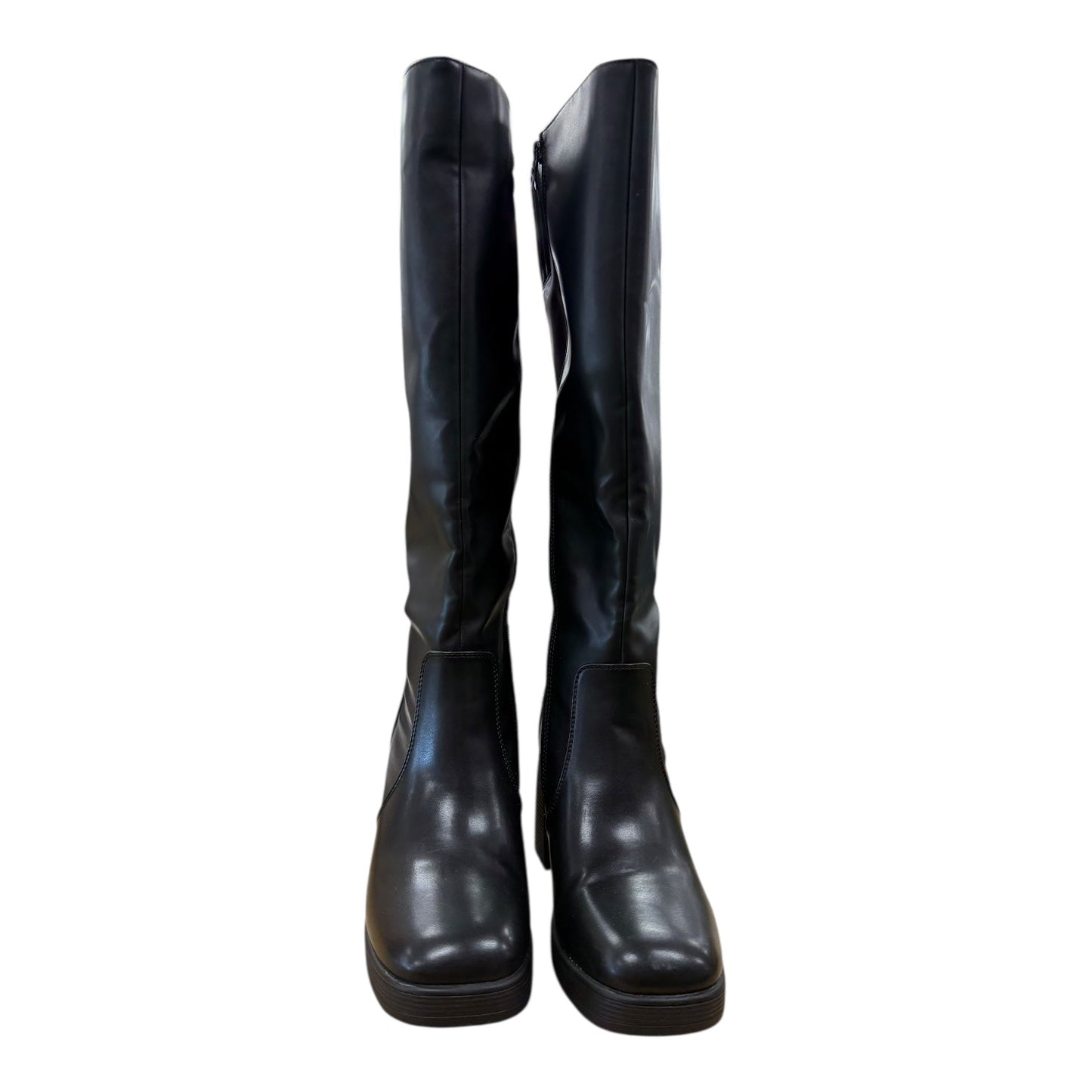 Boots Knee Heels By Dream Pairs In Black, Size:10