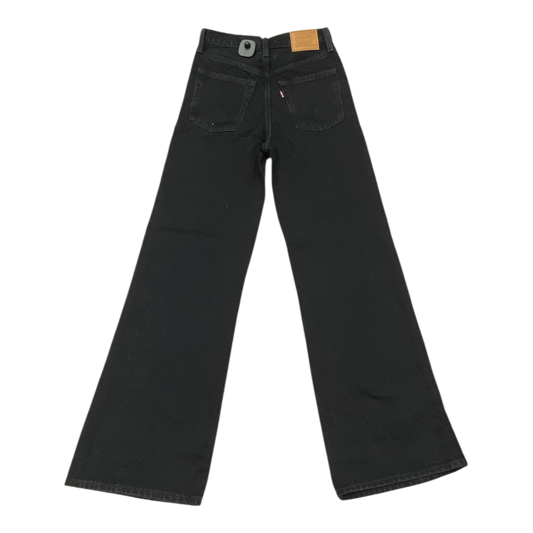 Jeans Wide Leg By Levis In Black, Size:0