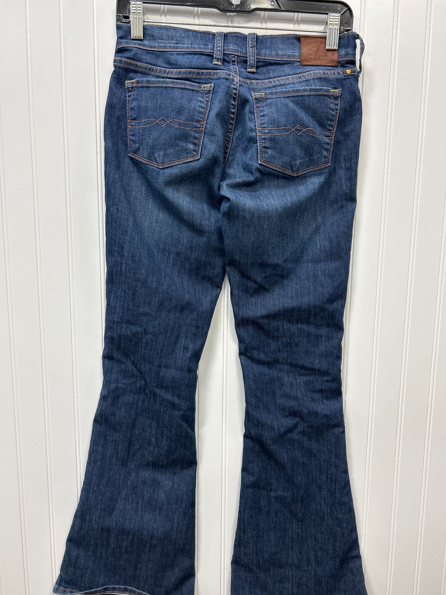 Jeans Flared By Lucky Brand In Blue Denim, Size:0