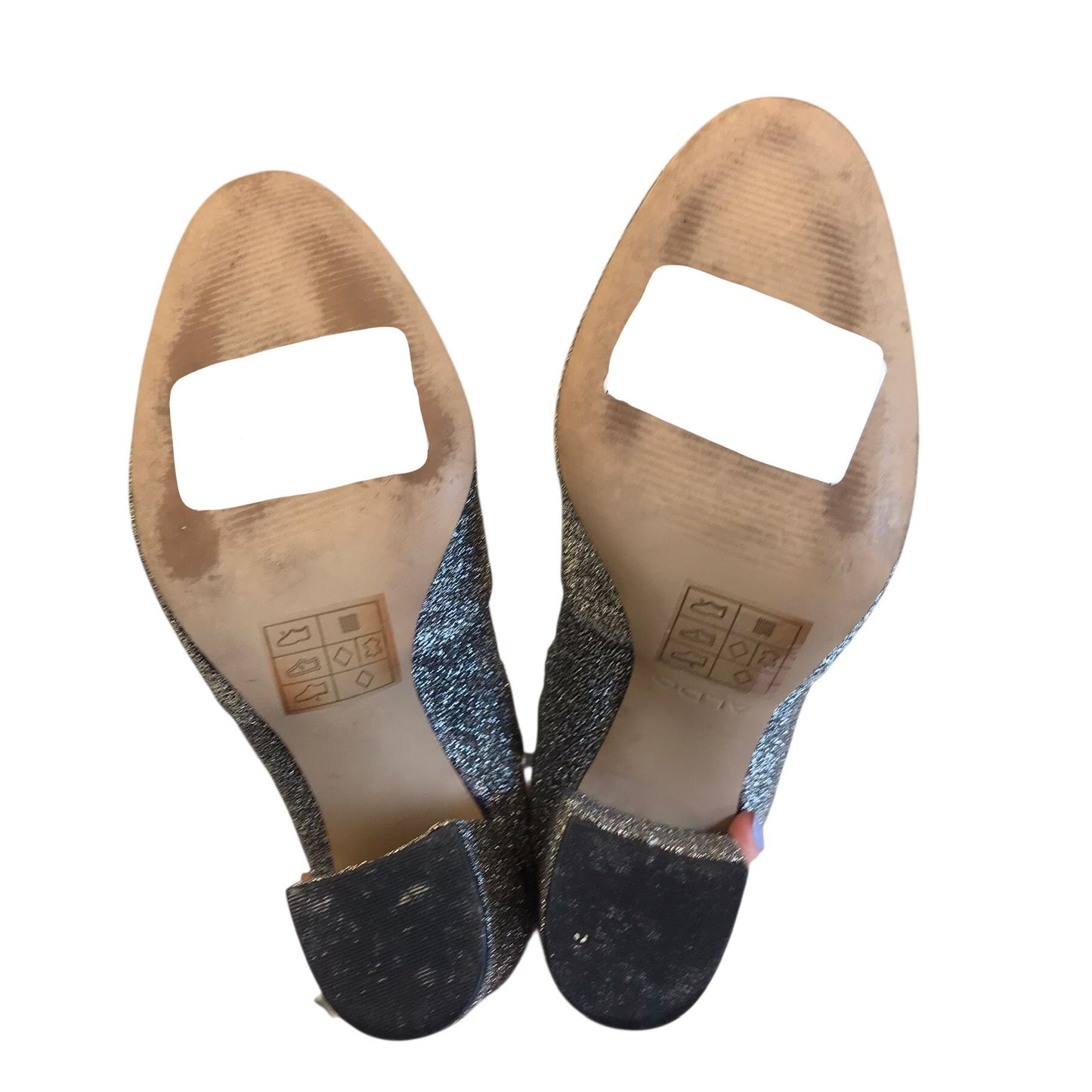 Boots Ankle Heels By Aldo In Silver, Size:6.5