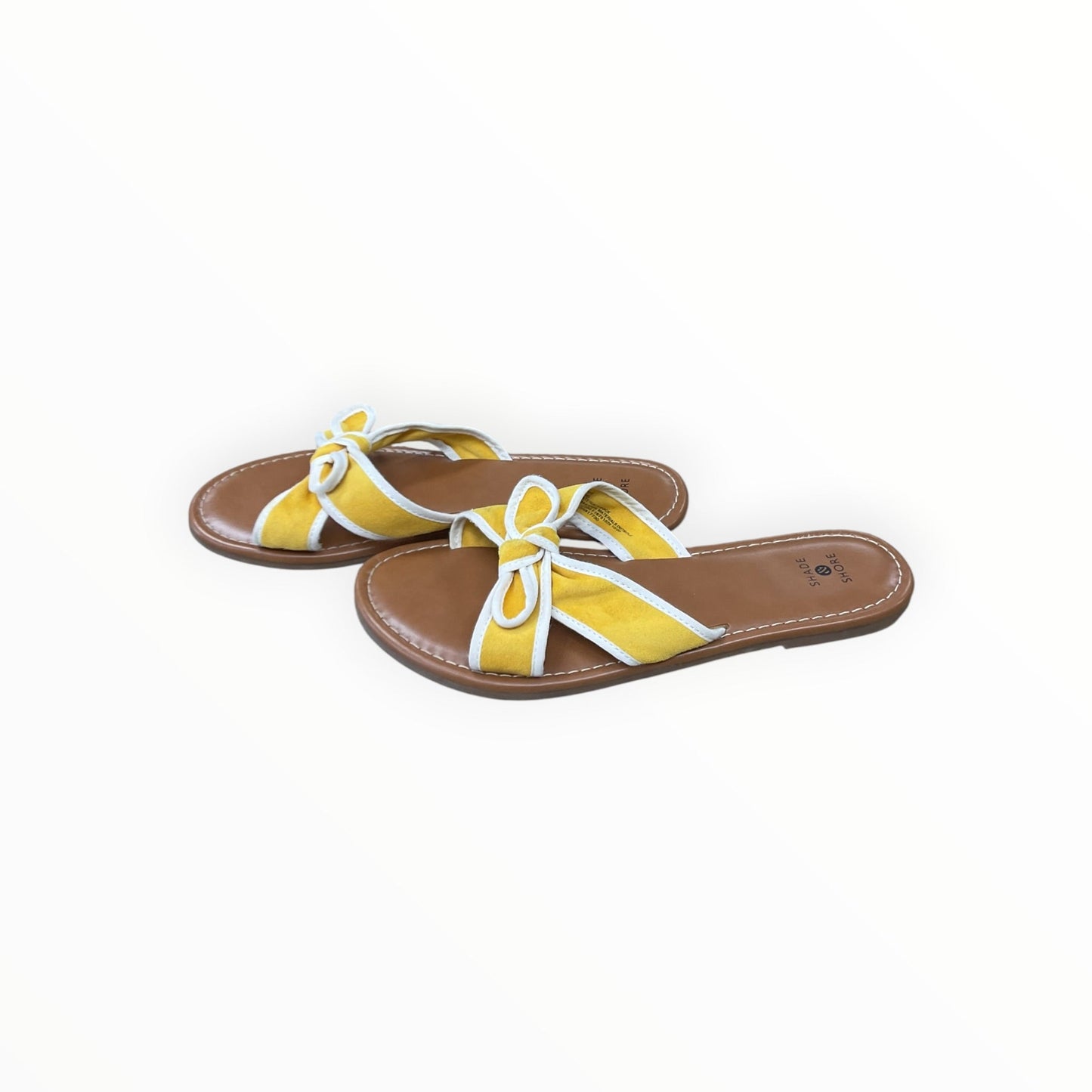 Sandals Flats By Shade & Shore In Yellow, Size:8