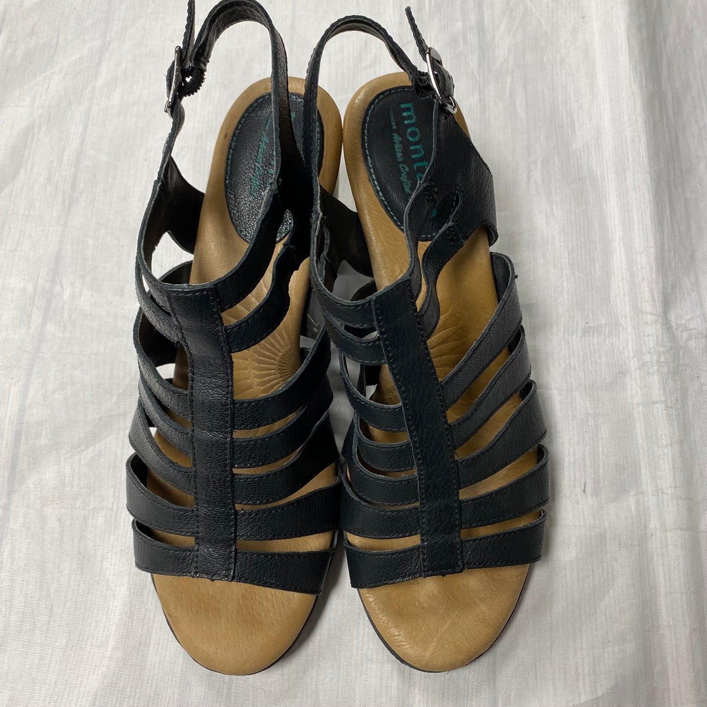 Sandals Heels Block By Montana In Black, Size:9.5