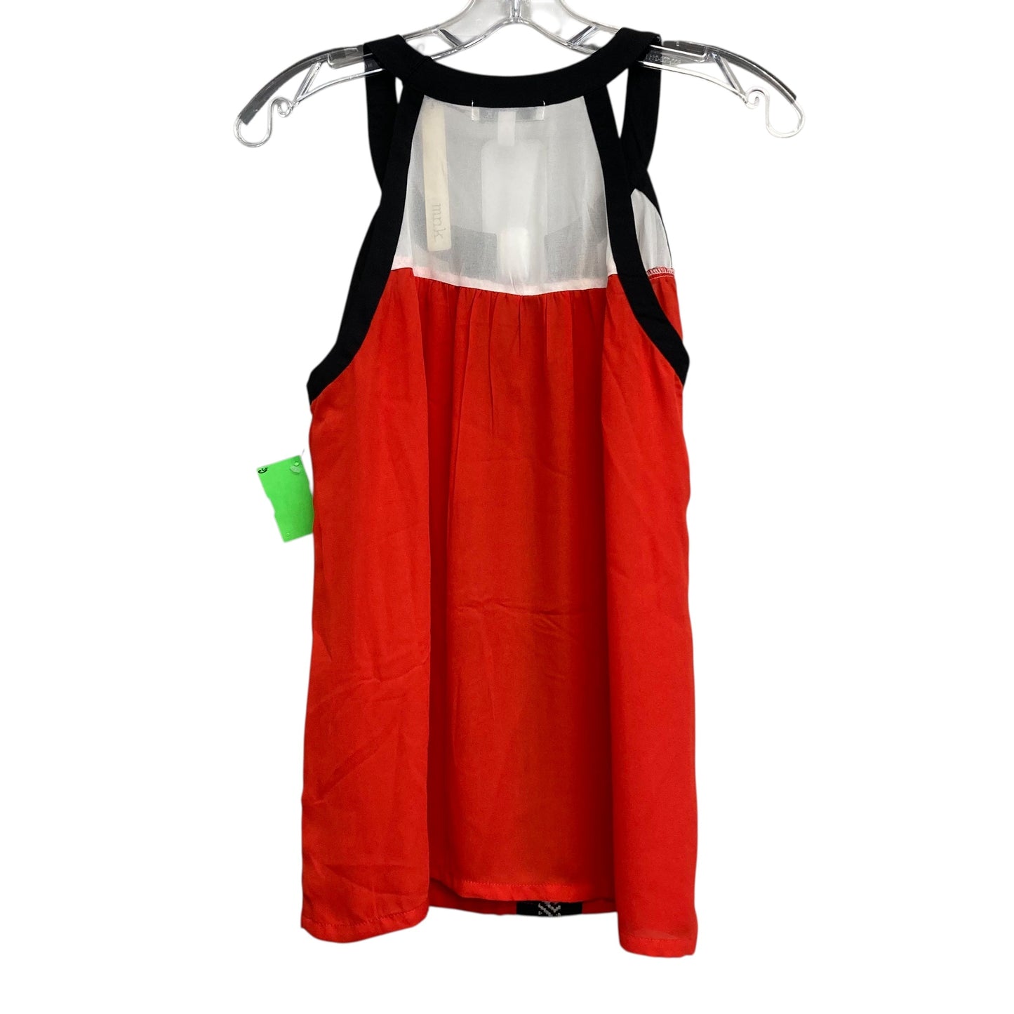 Top Sleeveless By MNK In Black & Red, Size:M