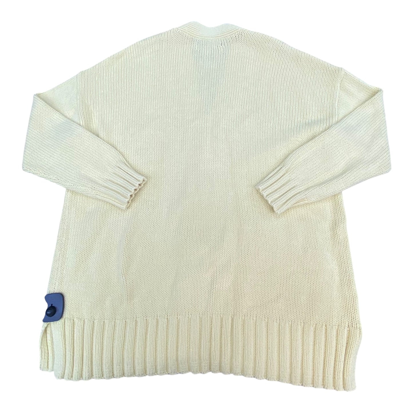 Sweater Cardigan By Loft In Yellow, Size:L
