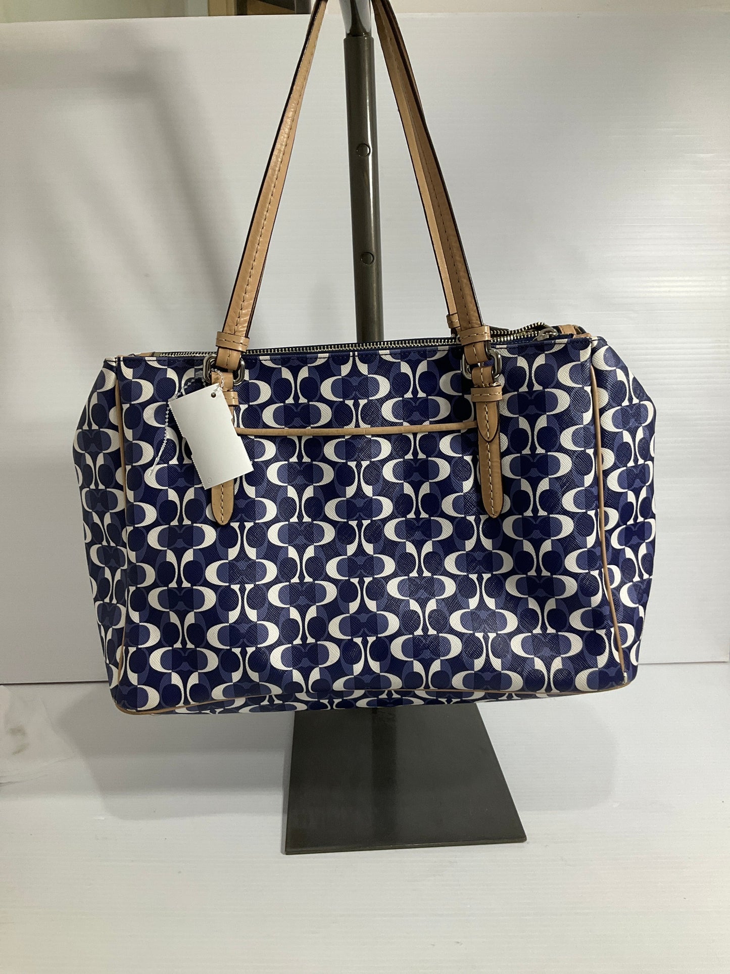 Handbag Designer By Coach In Blue, Size:Medium