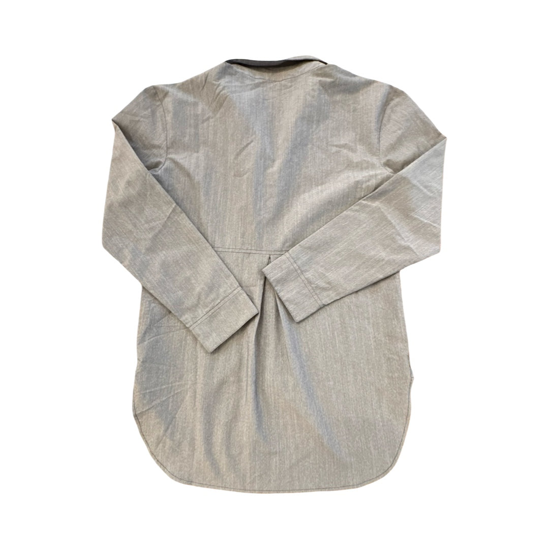 Athletic Top Ls Collar By The North Face In Grey, Size:M