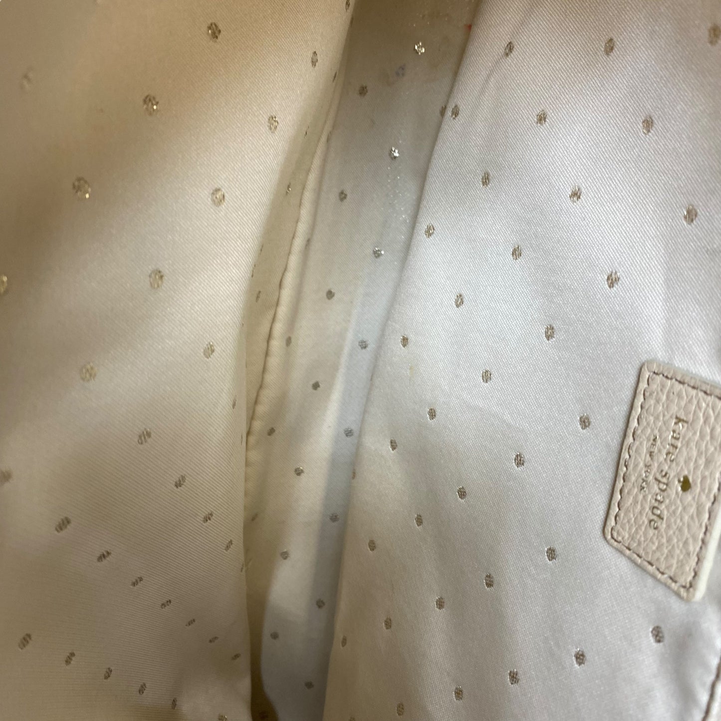 Handbag Designer By Kate Spade In Tan, Size:Large