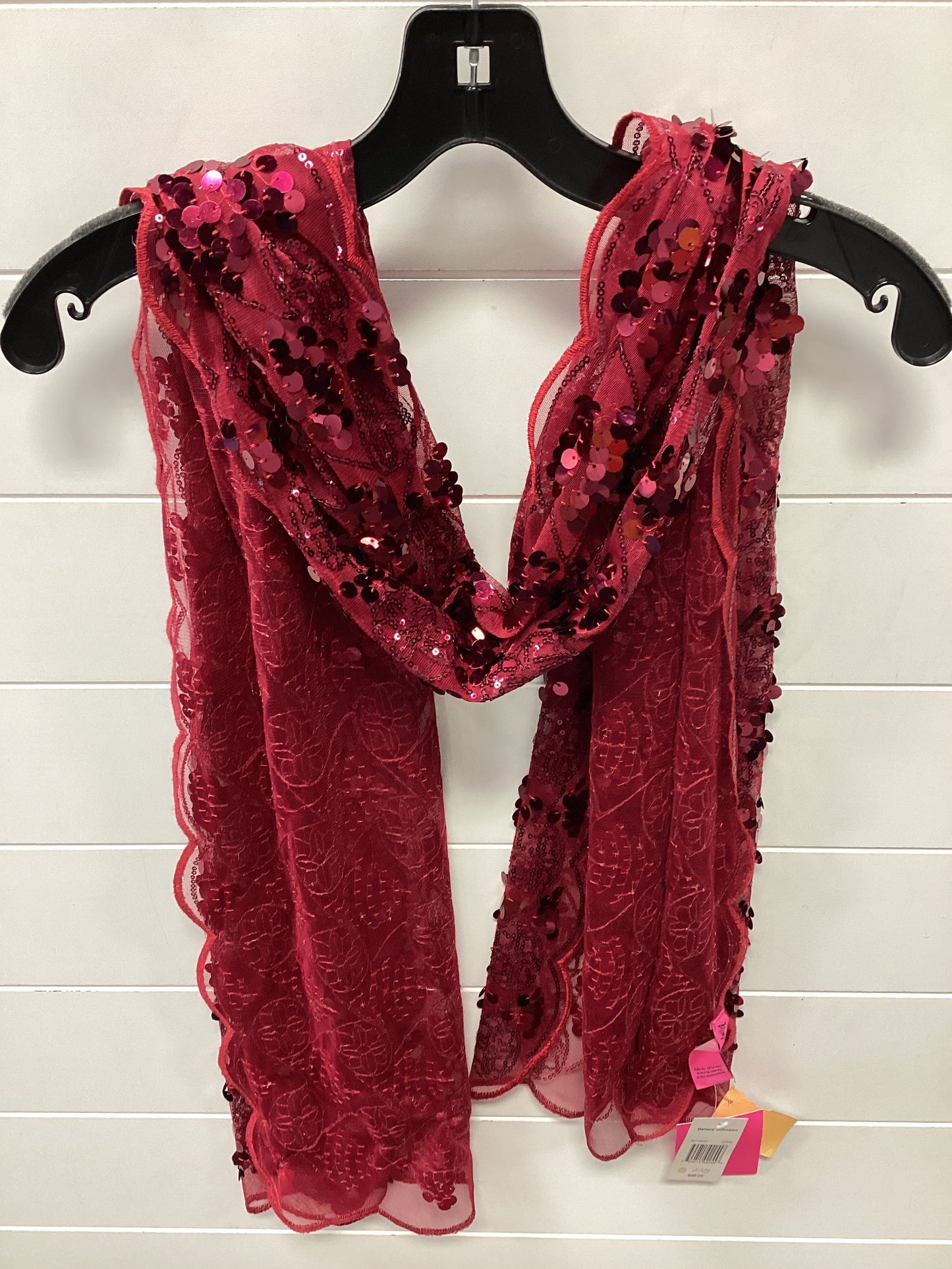 Scarf Long By Betsey Johnson In Red