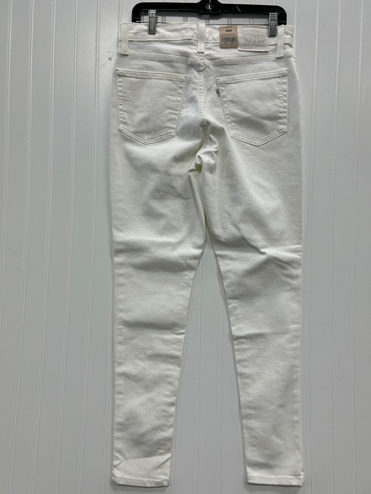 Jeans Skinny By Levis In Cream Denim, Size:10