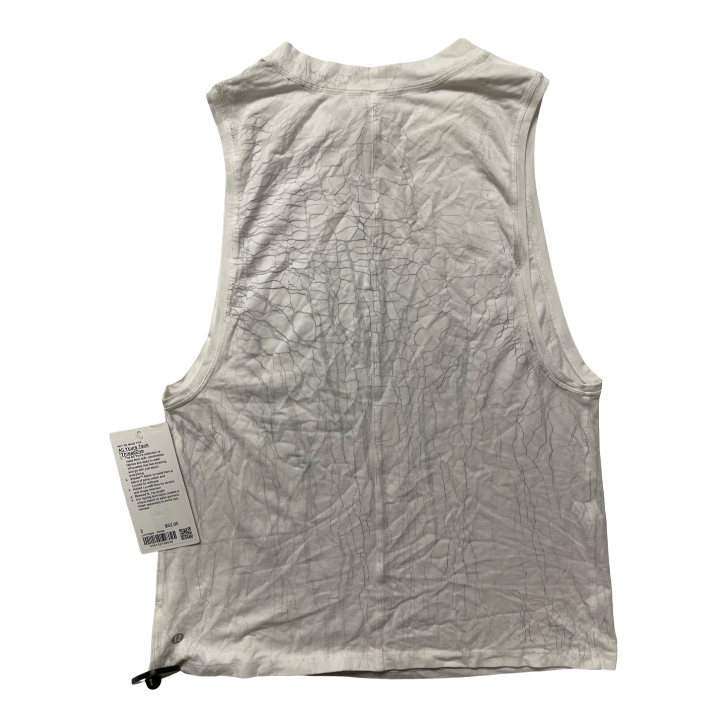 Athletic Tank Top By Lululemon In Grey & White, Size:2