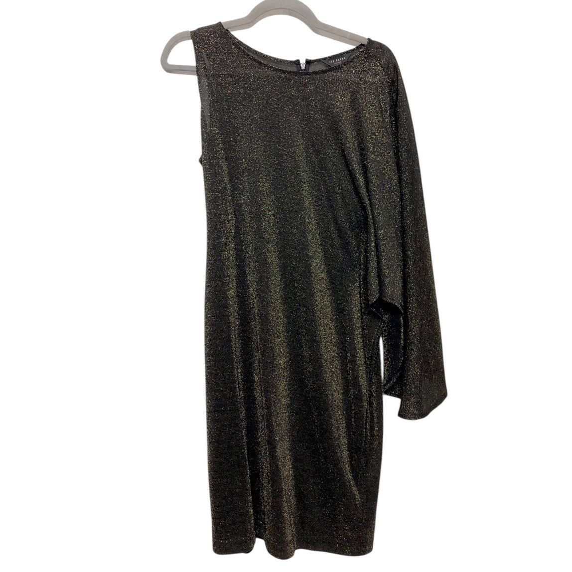 Dress Party Short By Ted Baker In Black & Gold, Size:4