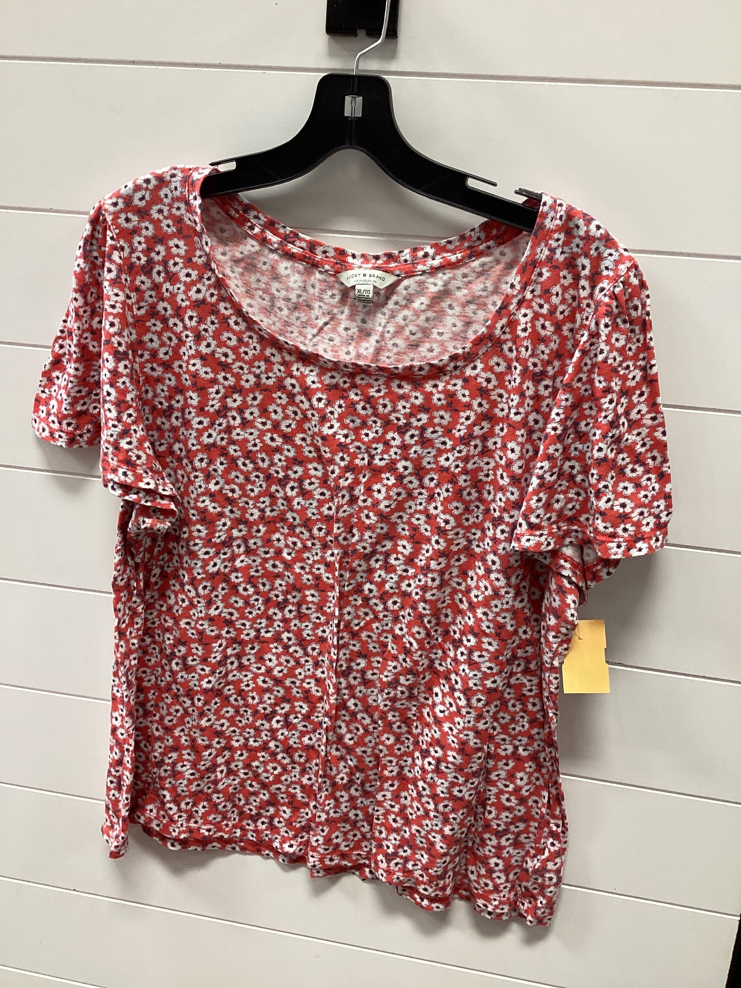 Top Ss By Lucky Brand In Red & White, Size:Xl