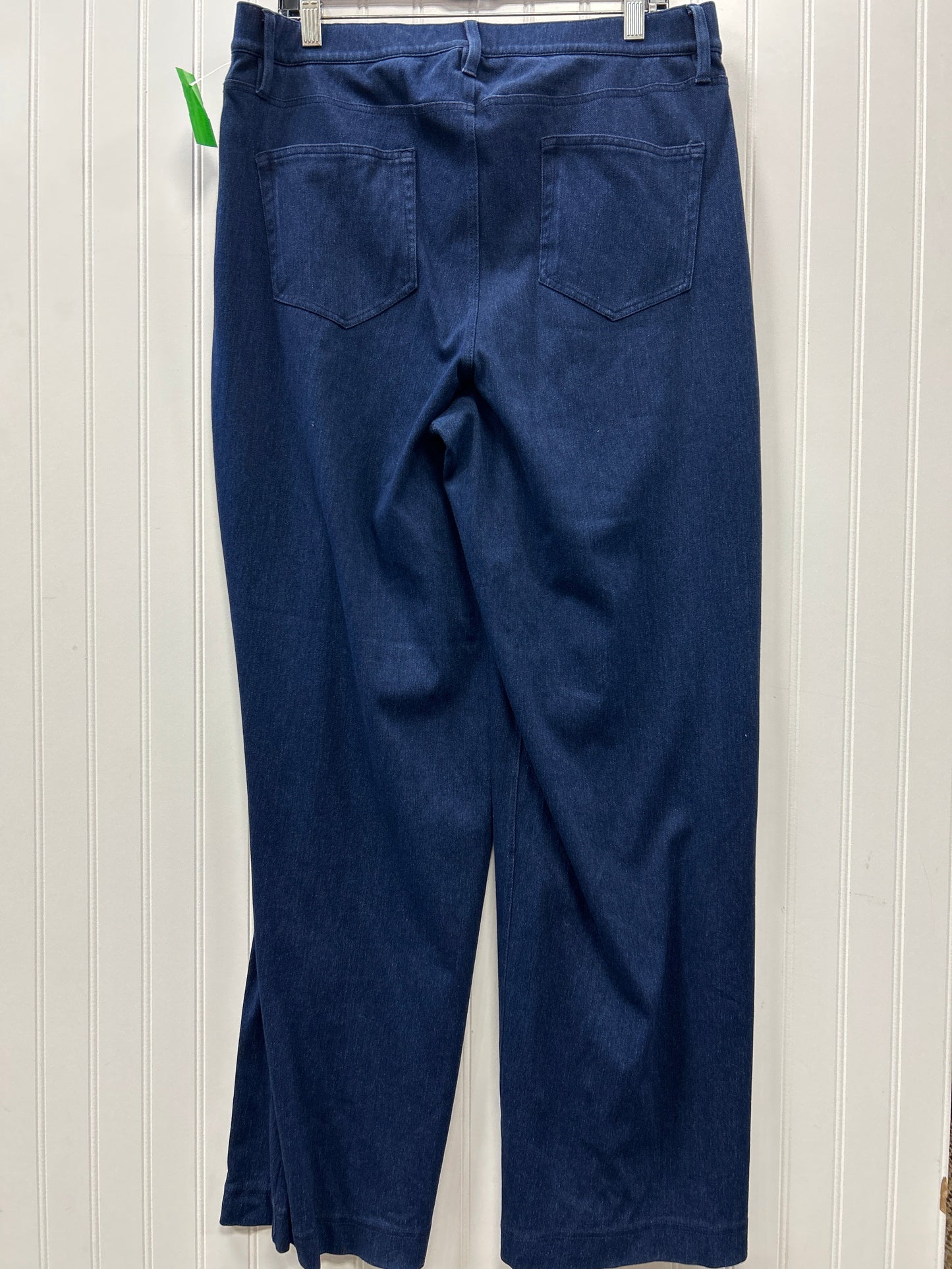 Jeans Wide Leg By Lands End In Blue Denim, Size:L