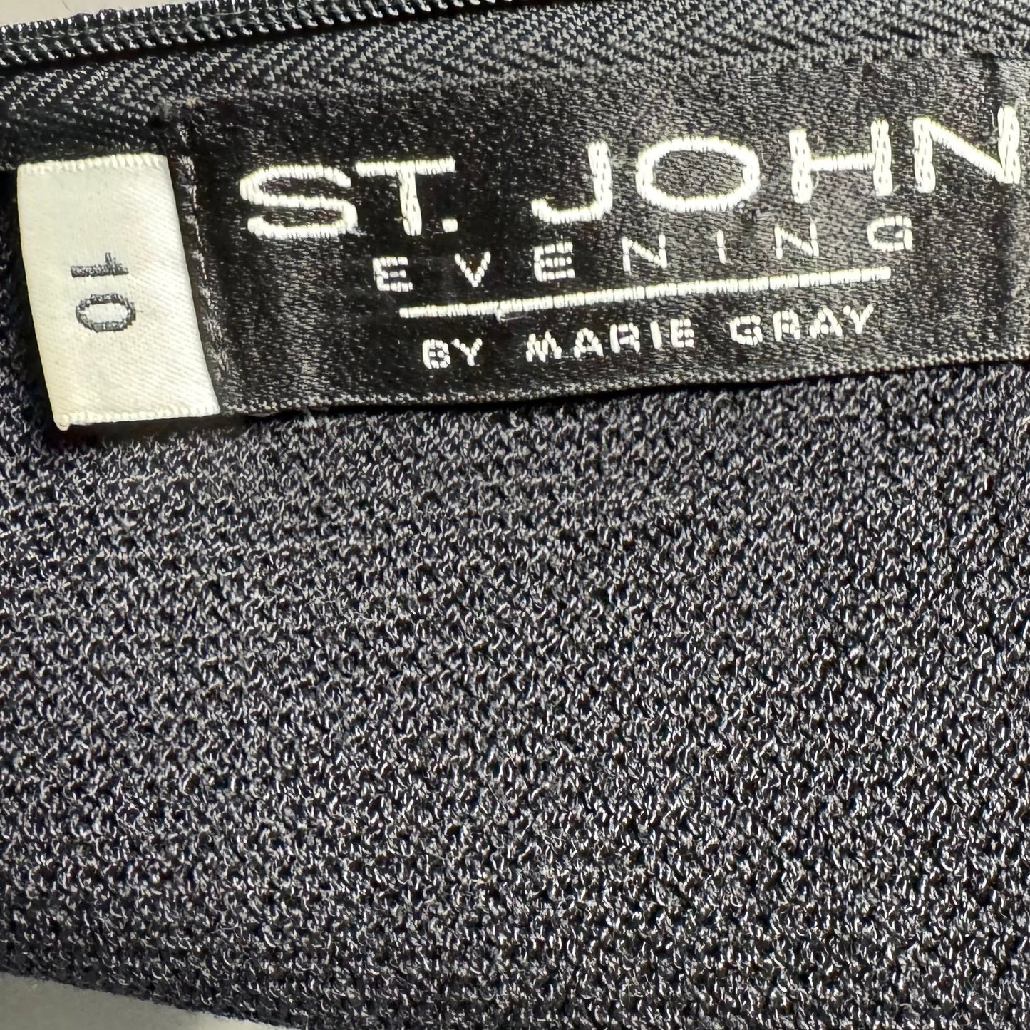 Paillette Knit Maxi Dress Luxury Designer By St John Evening In Black, Size: 10