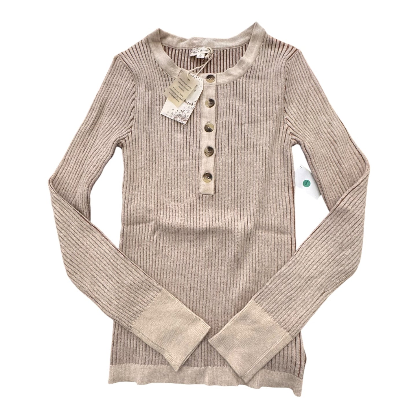 Top Ls By Hem & Thread In Tan, Size:S