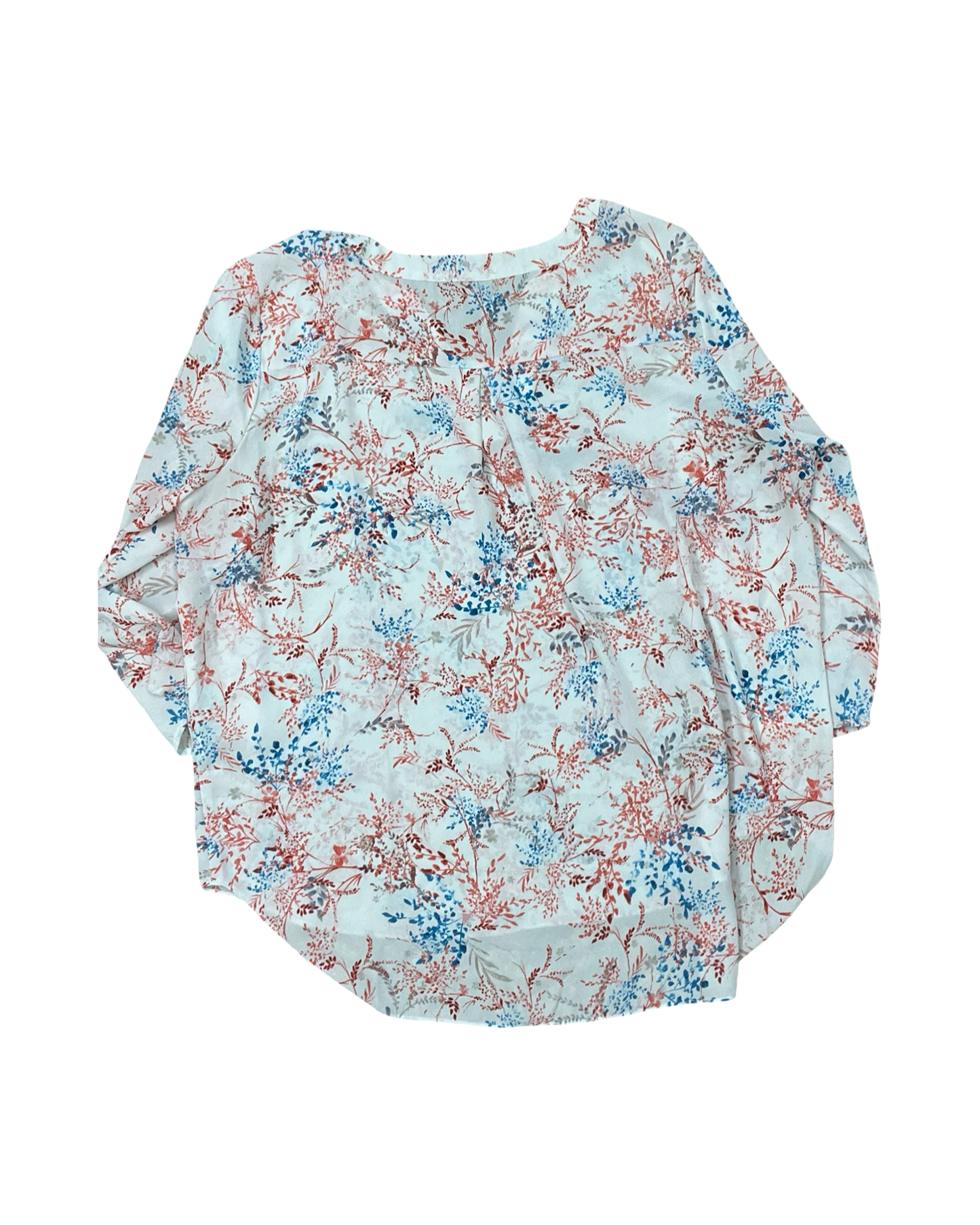 Top 3/4 Sleeve By Chaus In Red & White, Size:Xl