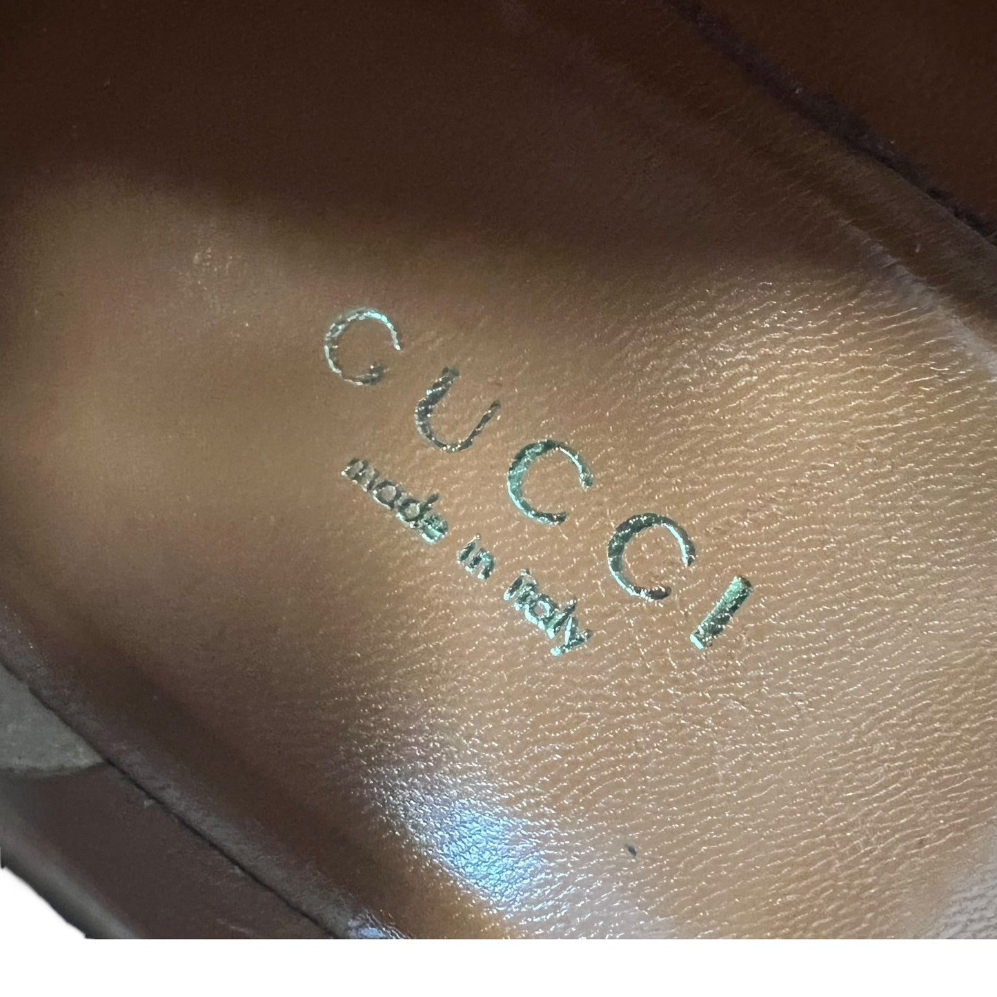 Shoes Luxury Designer By Gucci In Black, Size: 6.5