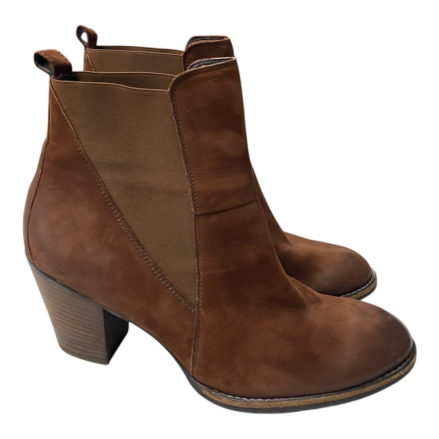 Boots Ankle Heels By Paul Green In Brown, Size:6.5