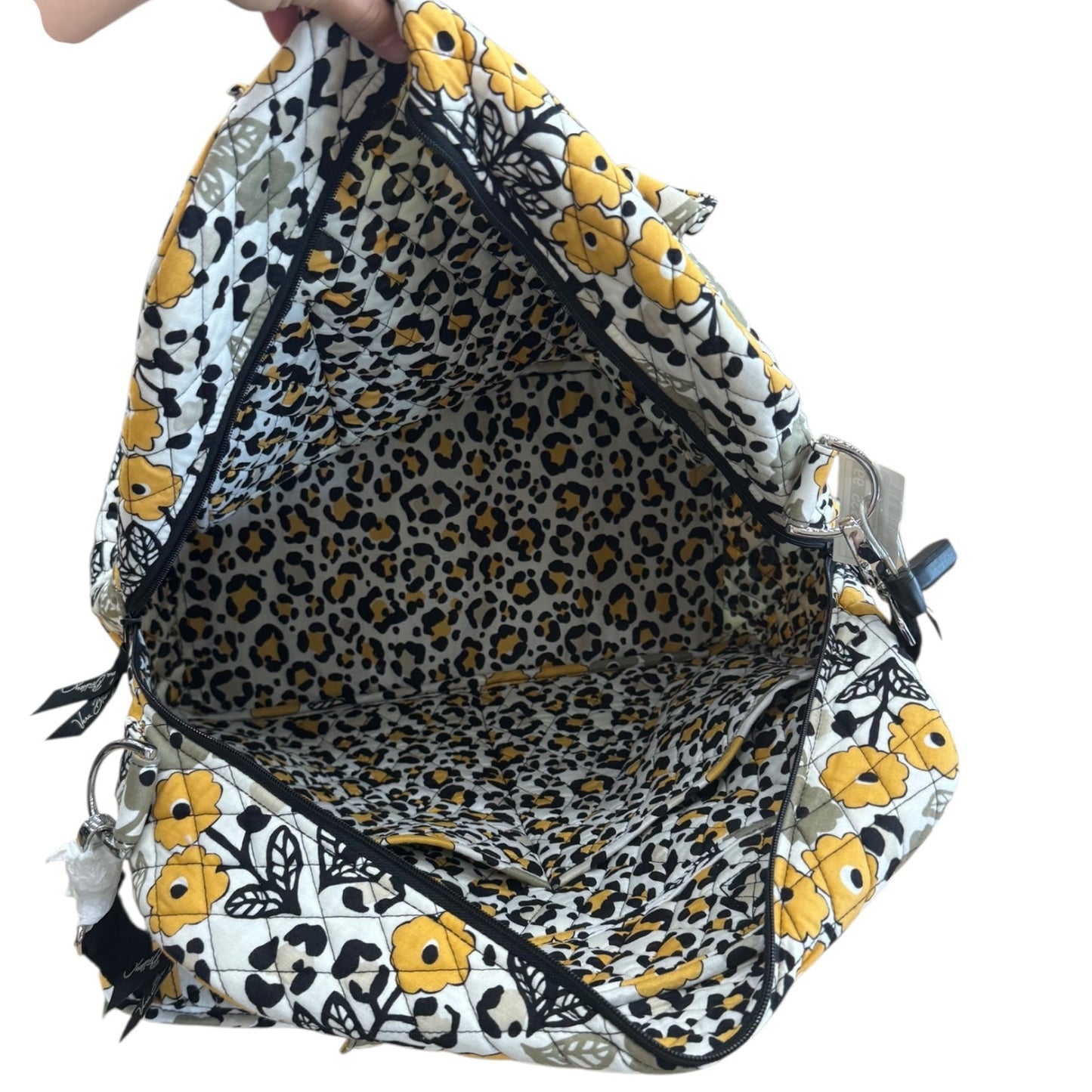 Duffle And Weekender By Vera Bradley In Black & Yellow, Size:Large