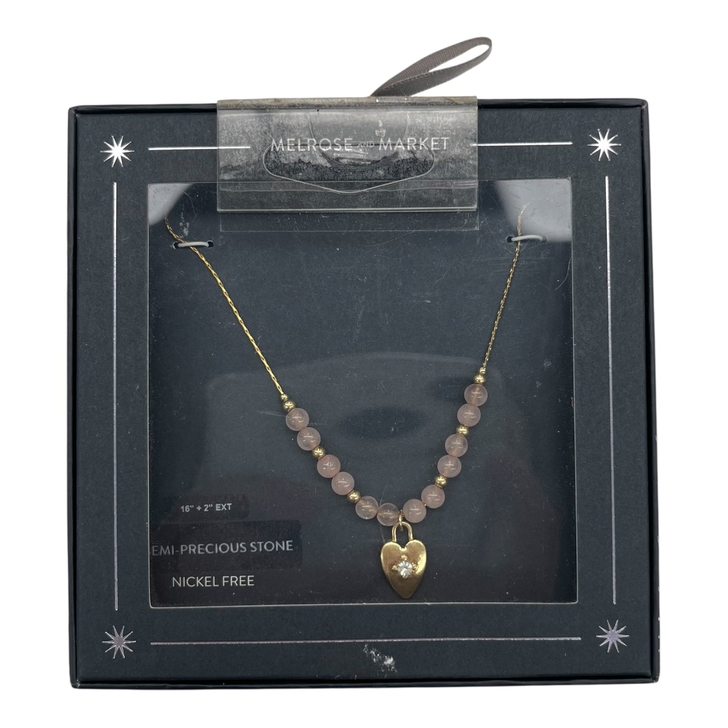 Necklace Charm By Cme In Gold & Pink