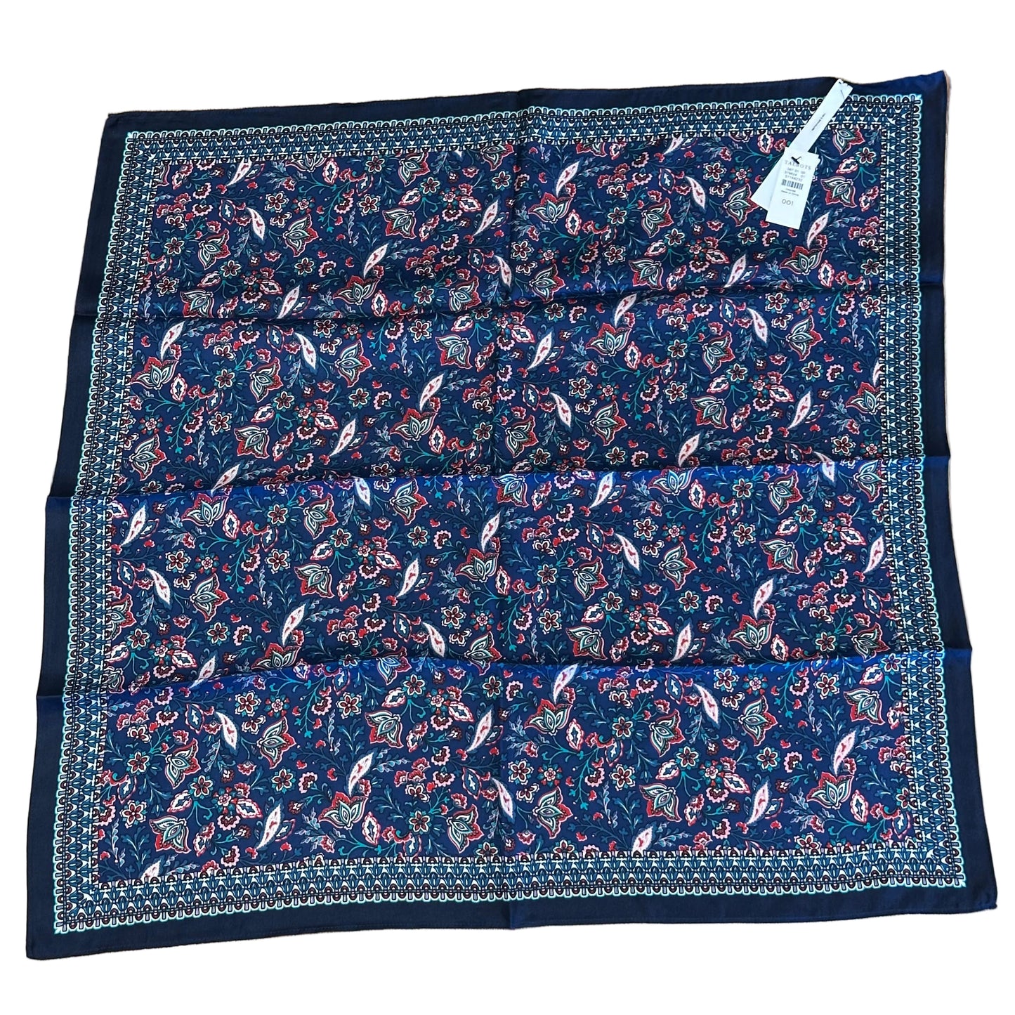 Scarf Square By Talbots In Blue & Red