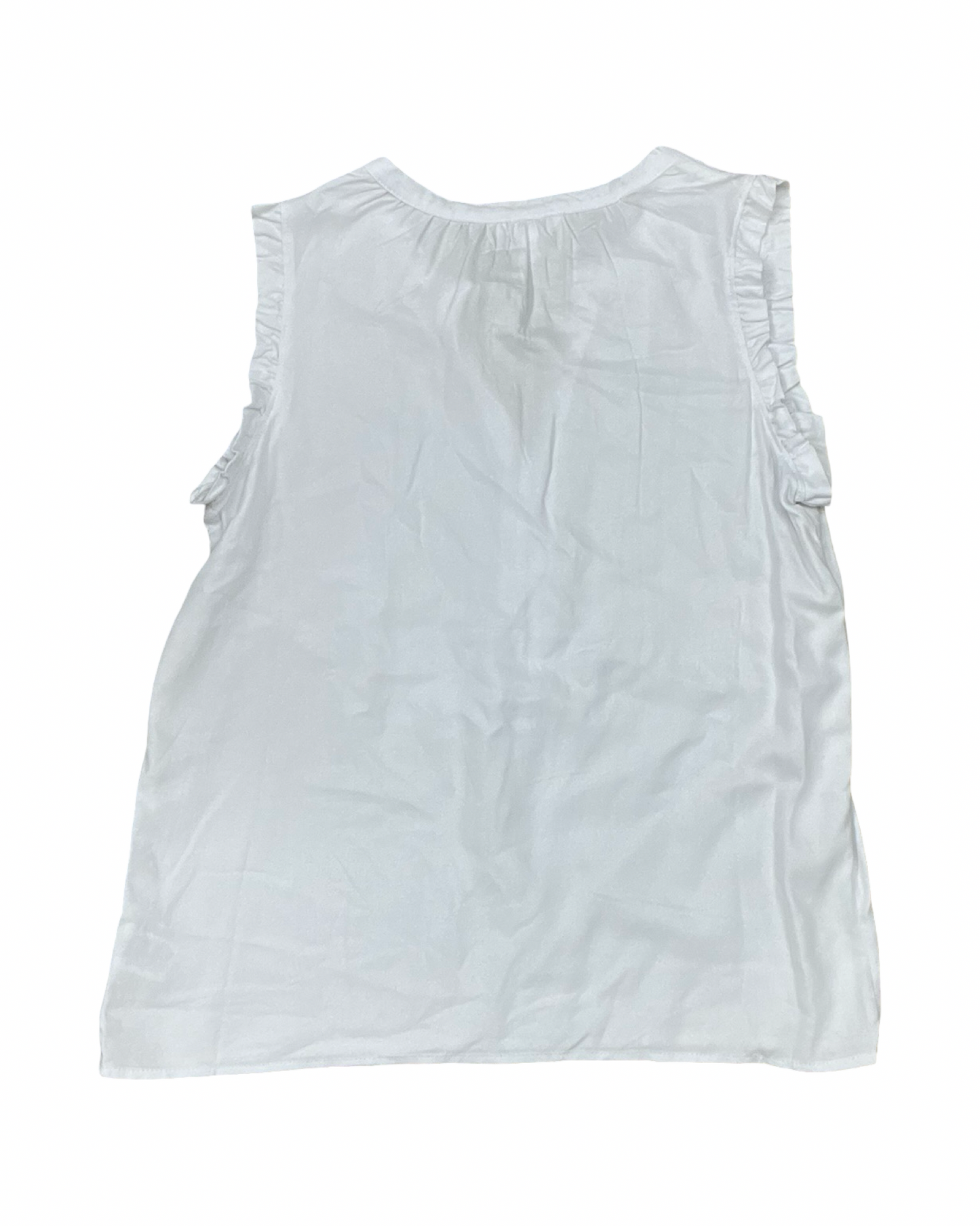 Top Sleeveless By Time And Tru In White, Size:M