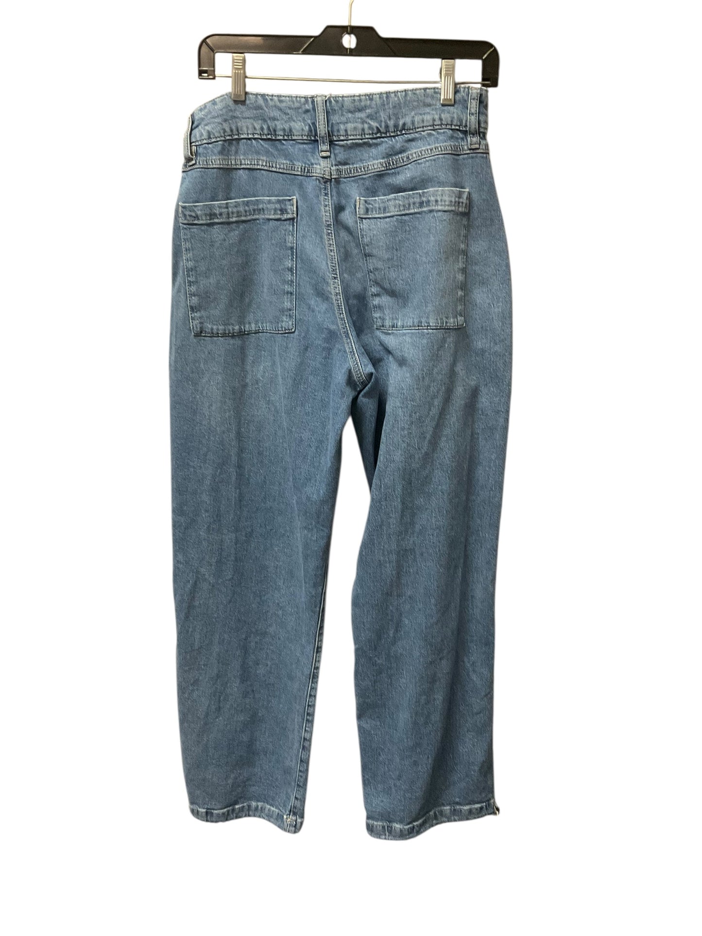 Jeans Straight By Forever 21 In Blue Denim, Size: L