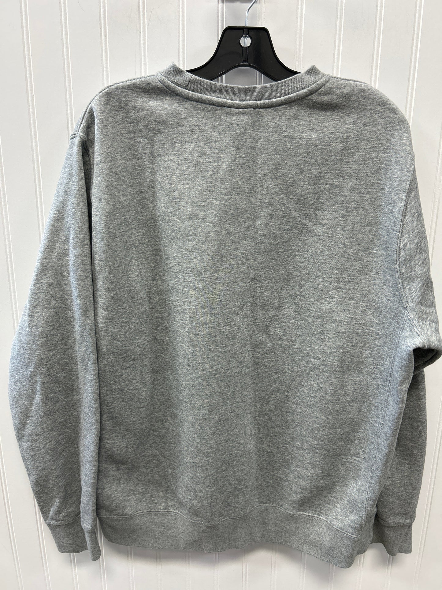 Athletic Sweatshirt Crewneck By Nike Apparel In Grey, Size:L