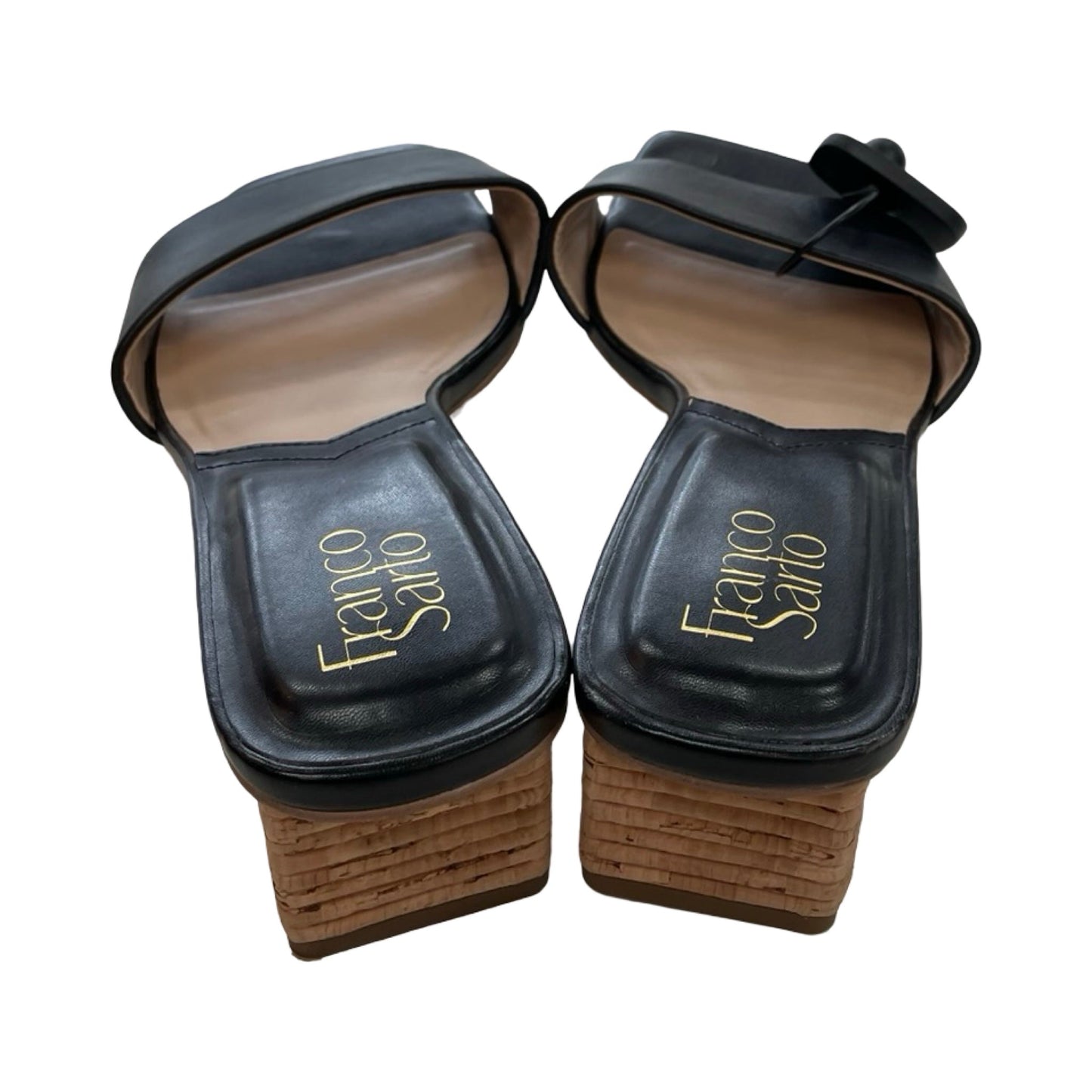 Sandals Heels Block By Franco Sarto In Black, Size:11