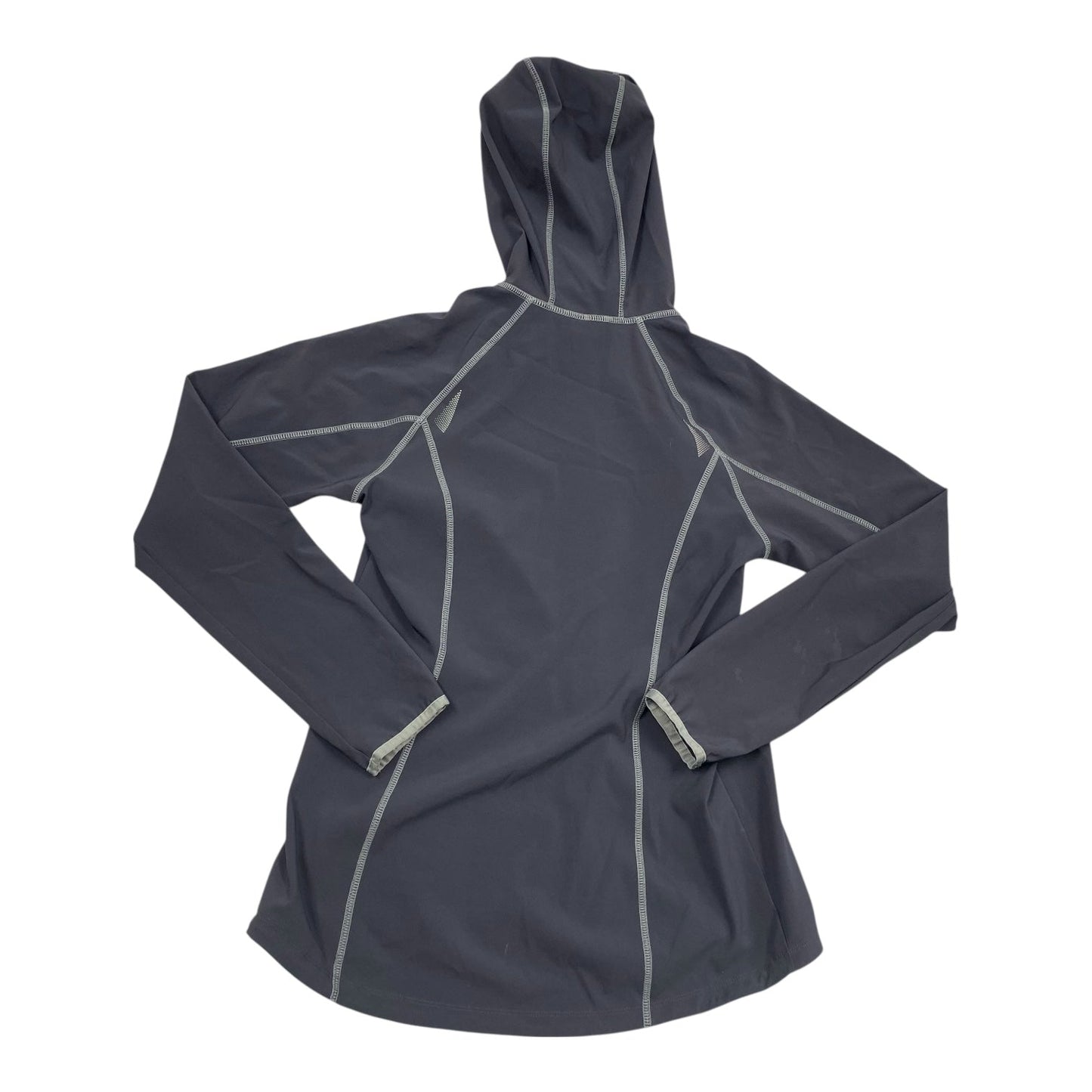 Athletic Jacket By Eddie Bauer In Grey, Size:S