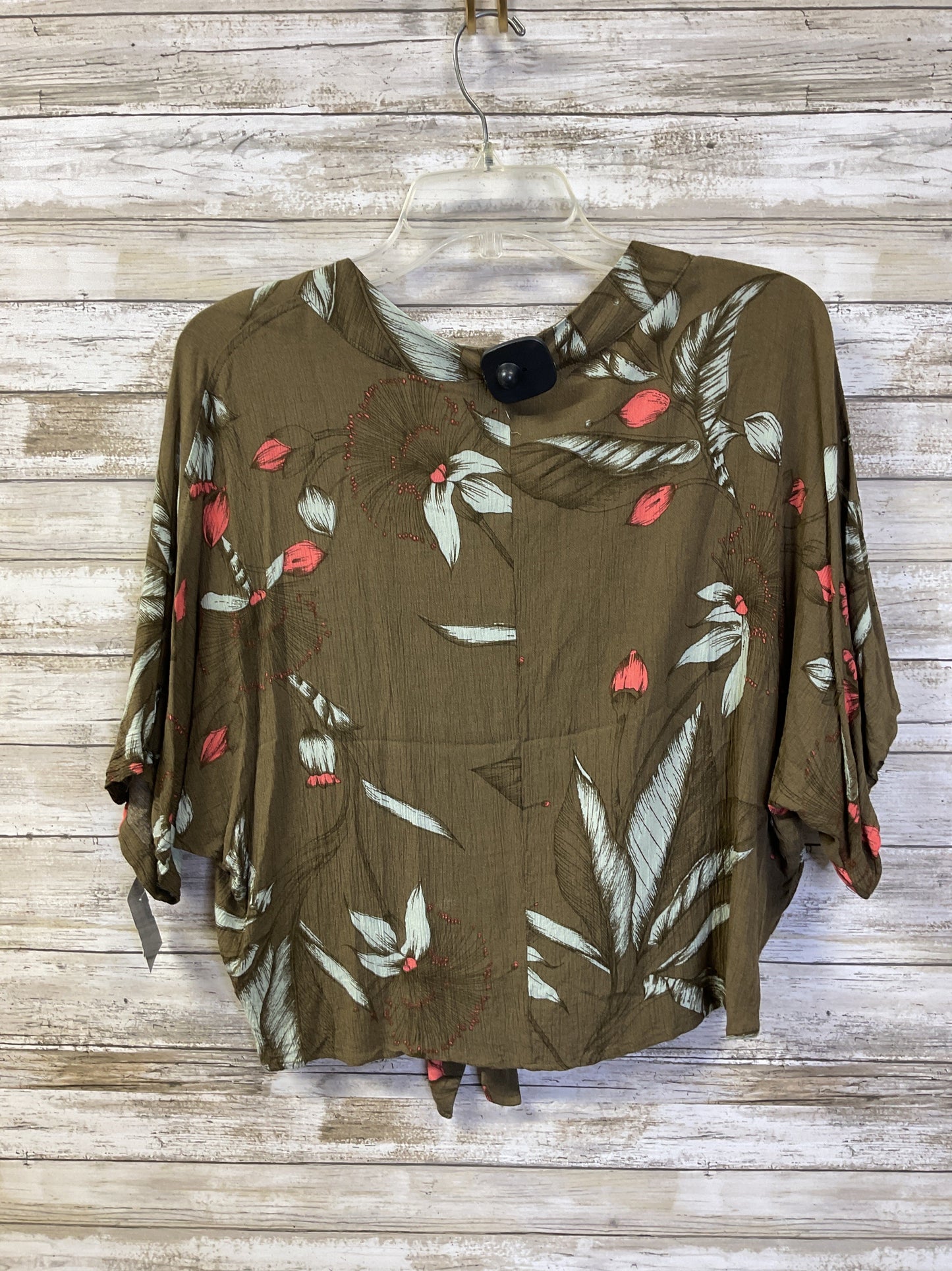 Top Ss By Express In Green & Pink, Size:S