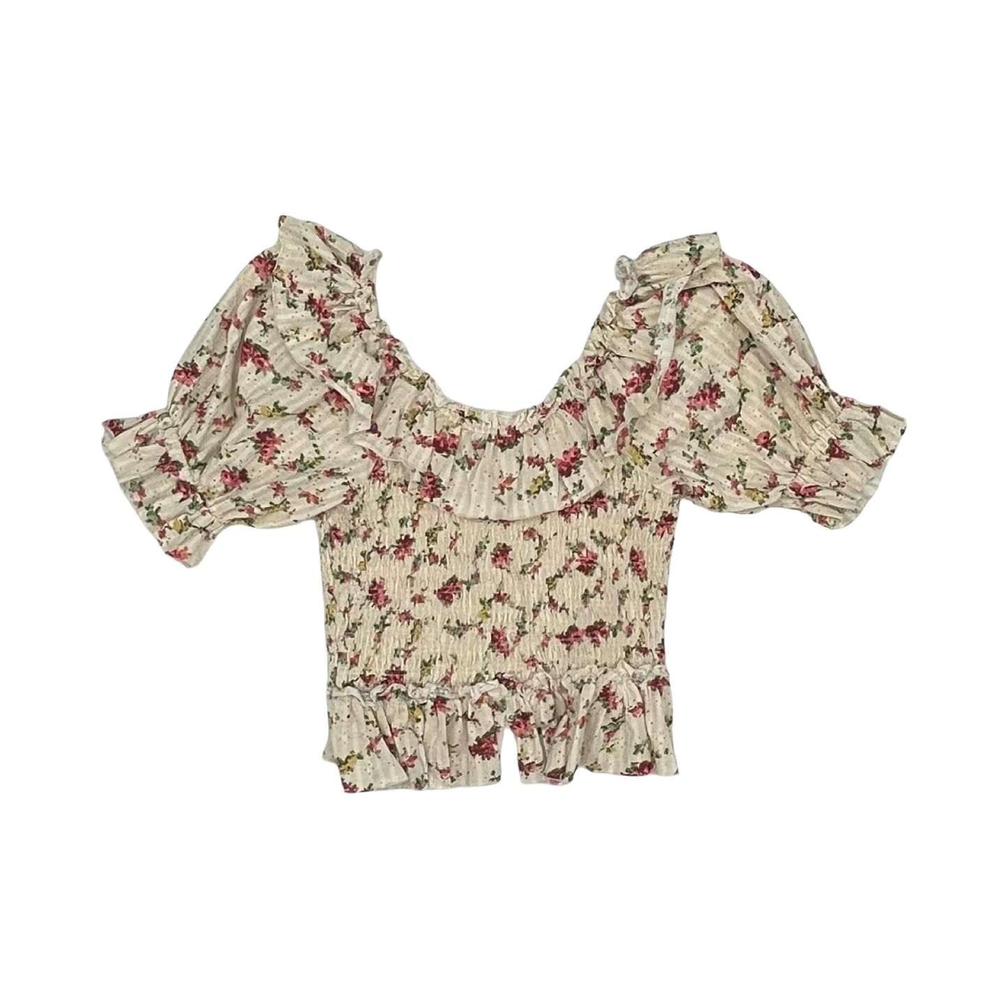 Blouse Ss By Free People In Floral Print, Size:S