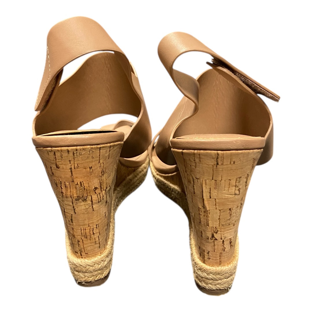Sandals Heels Wedge By Charles By Charles David In Tan, Size:10
