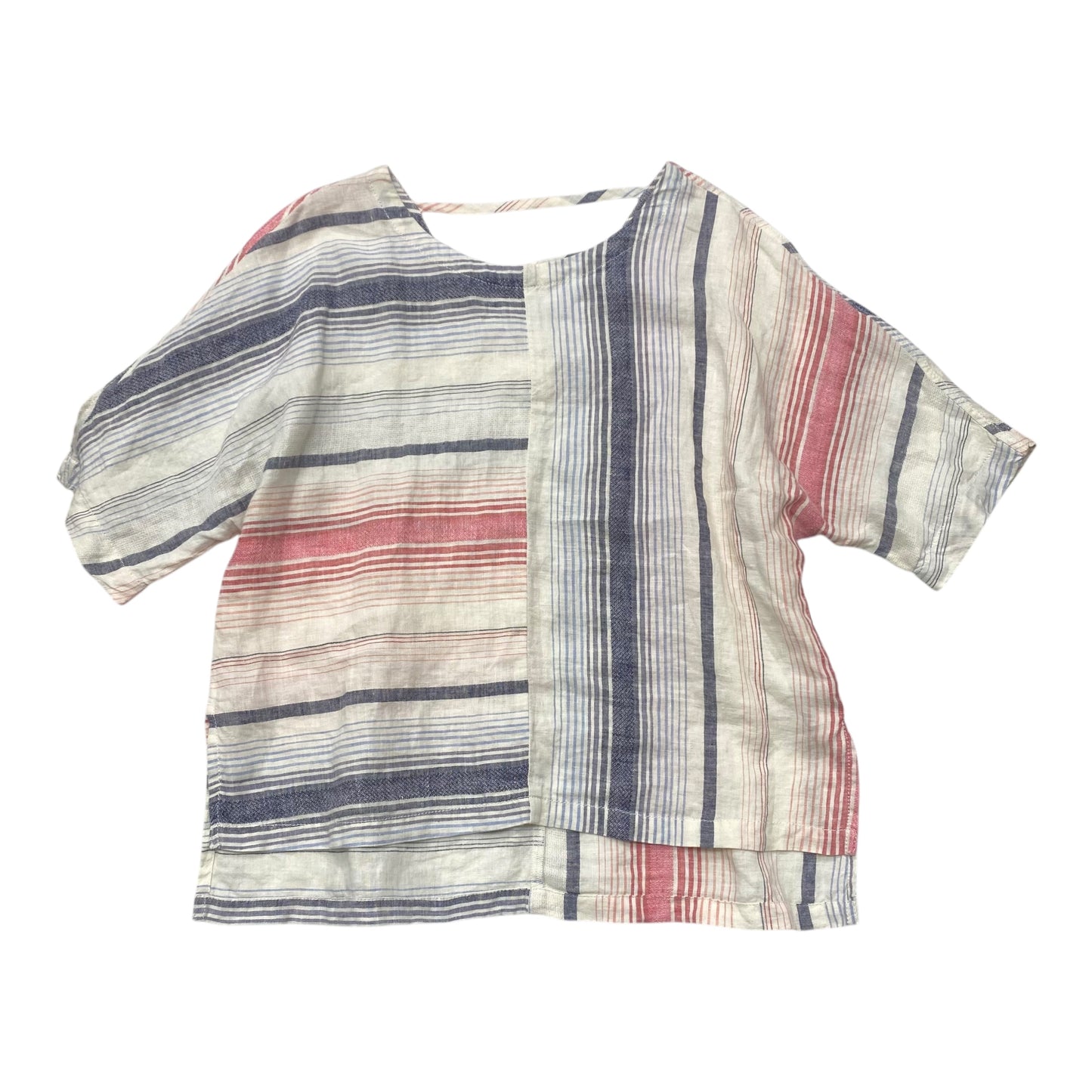 Top Sleeveless By Loft In Striped Pattern, Size:L