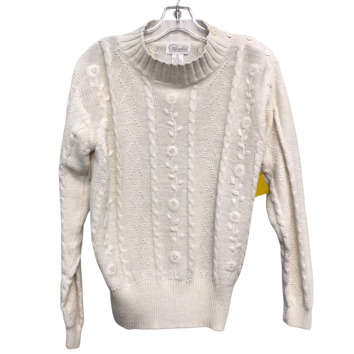 Sweater By Pappagallo In White, Size:S