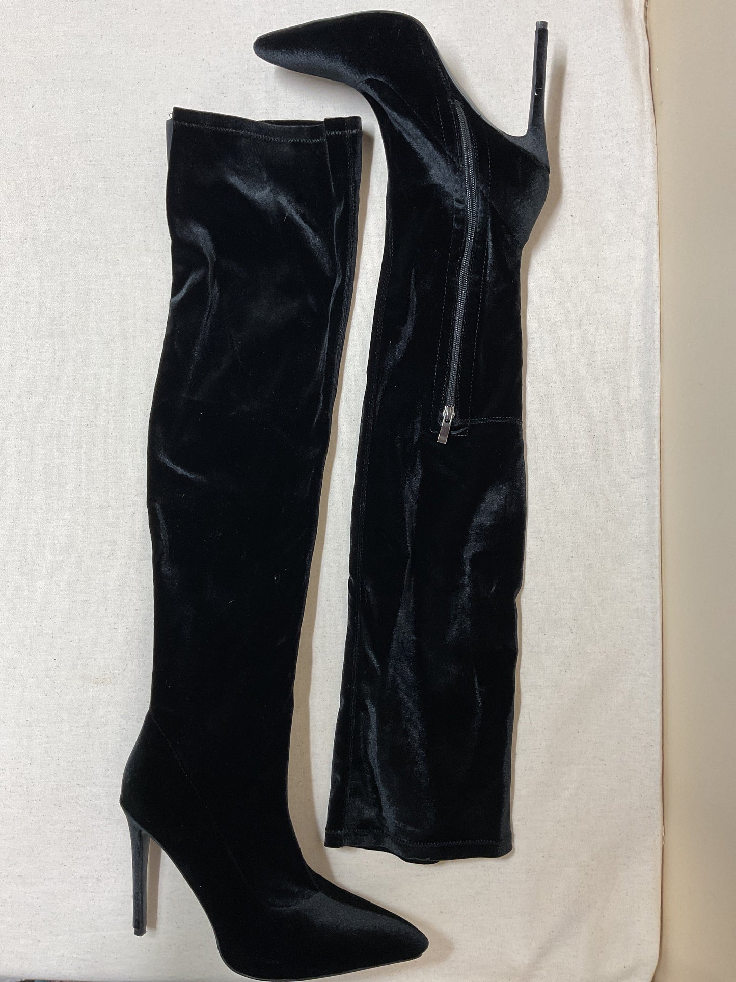 Boots Over-The-Knee Heels By Clothes Mentor In Black, Size:9