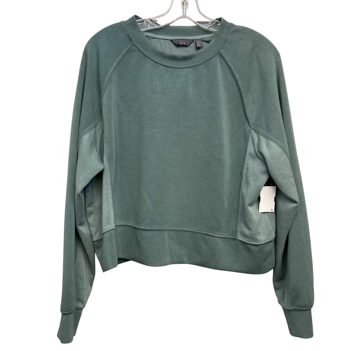 Athletic Top Ls Crewneck By Danskin In Green, Size:M