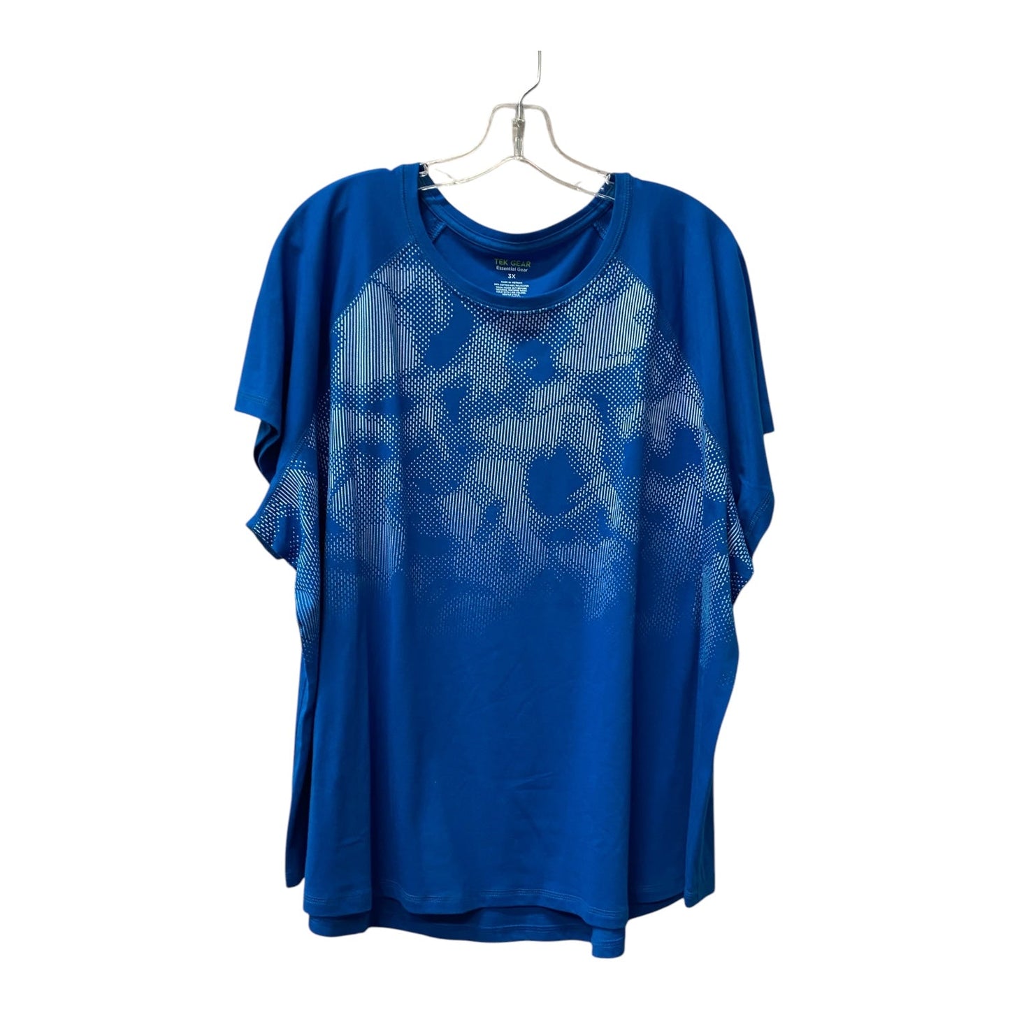 Athletic Top Ss By Tek Gear In Blue, Size:3X