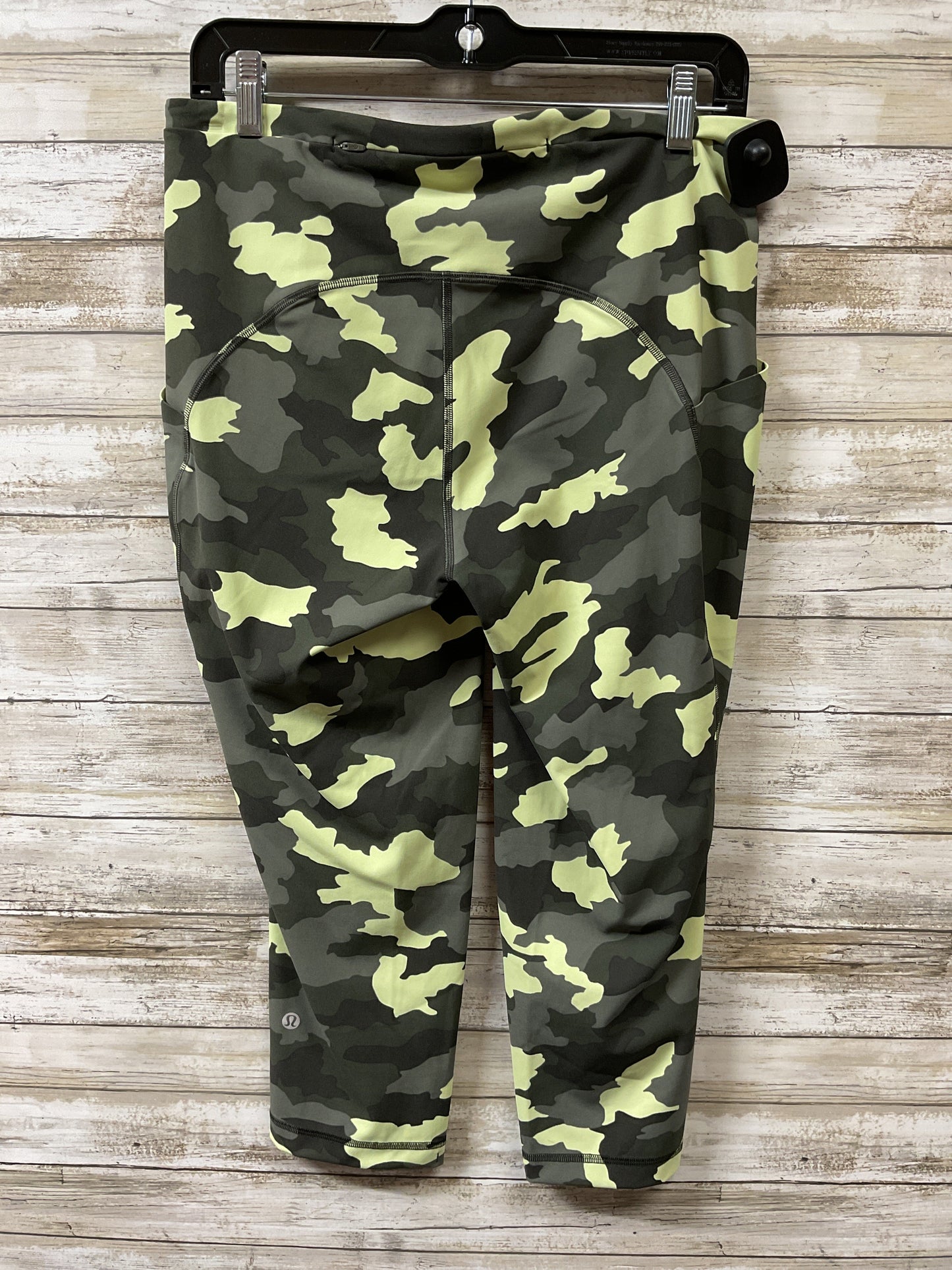 Athletic Capris By Lululemon In Camouflage Print, Size:10