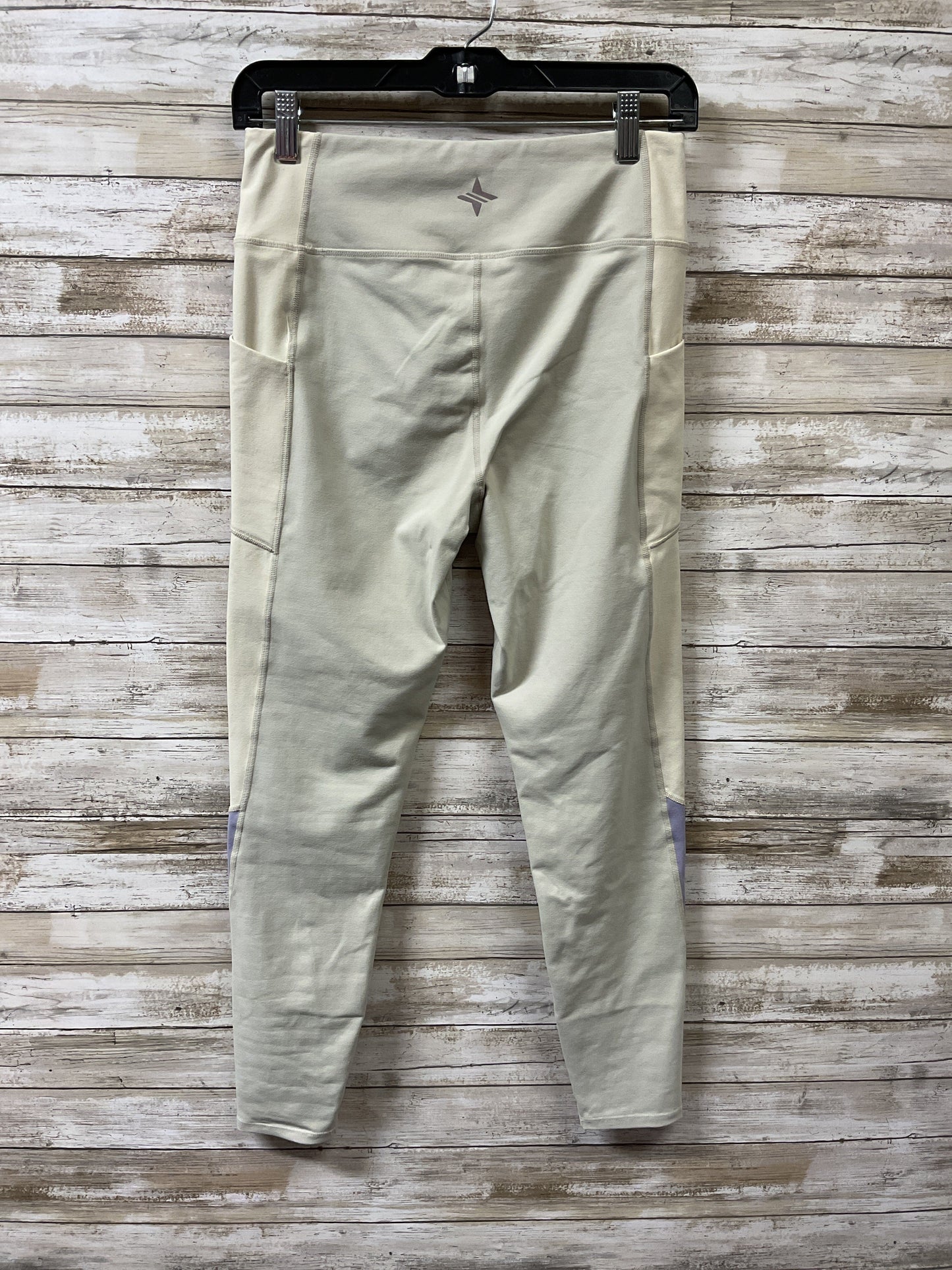 Athletic Leggings By Tuckernuck In Cream & Purple, Size:M