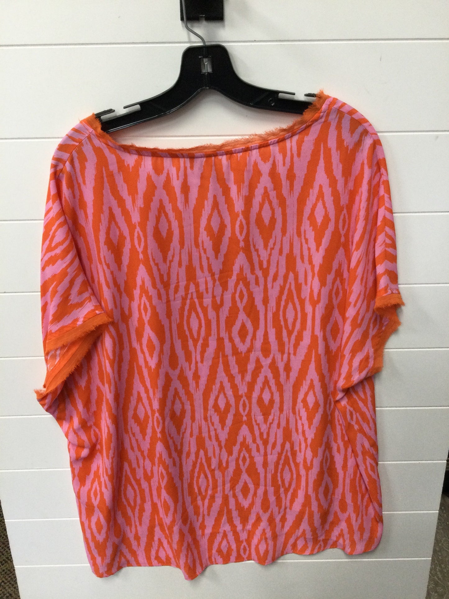 Top Ss By Cato In Orange & Pink, Size:1X