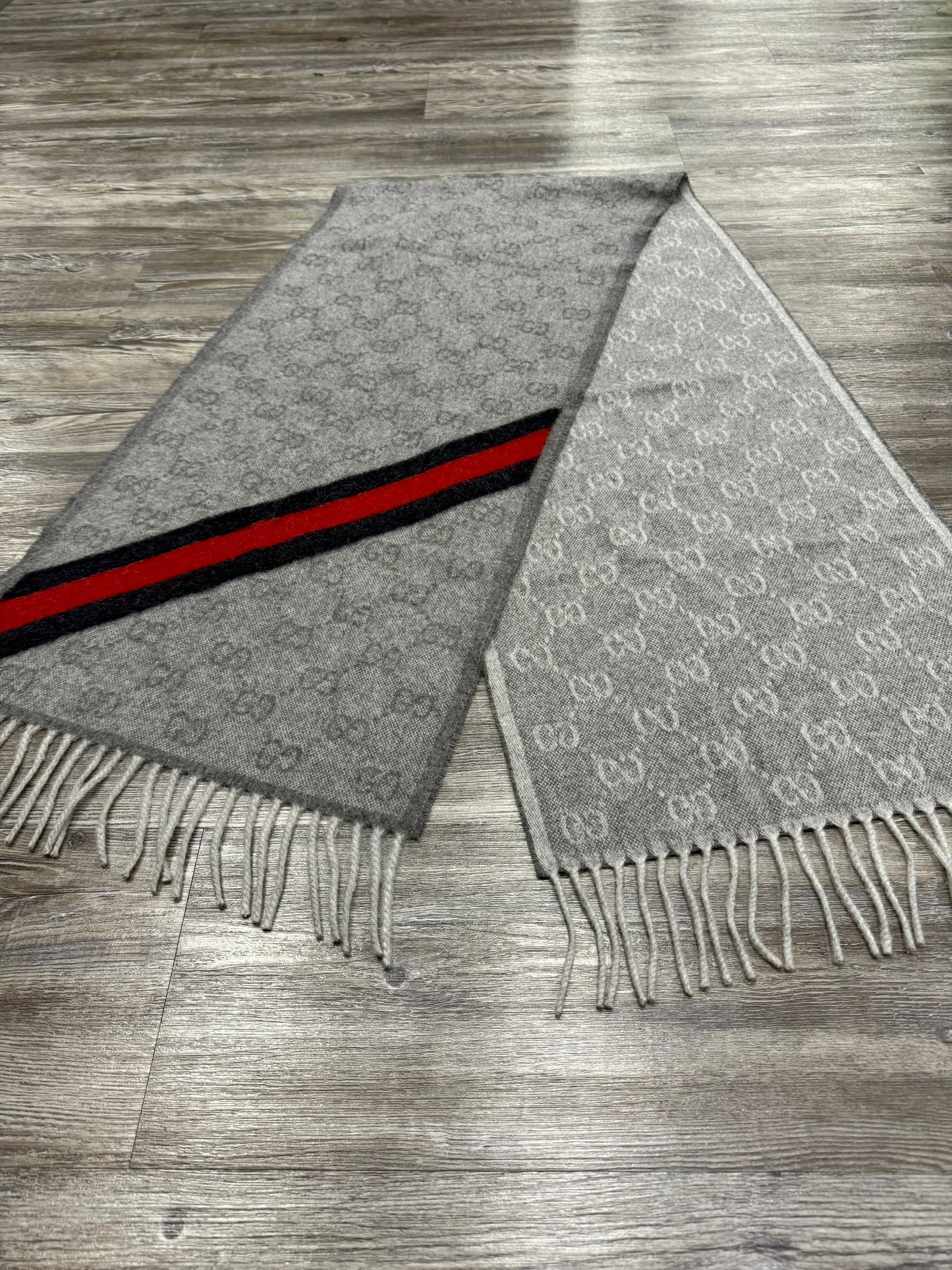 Scarf Luxury Designer By Gucci In Grey