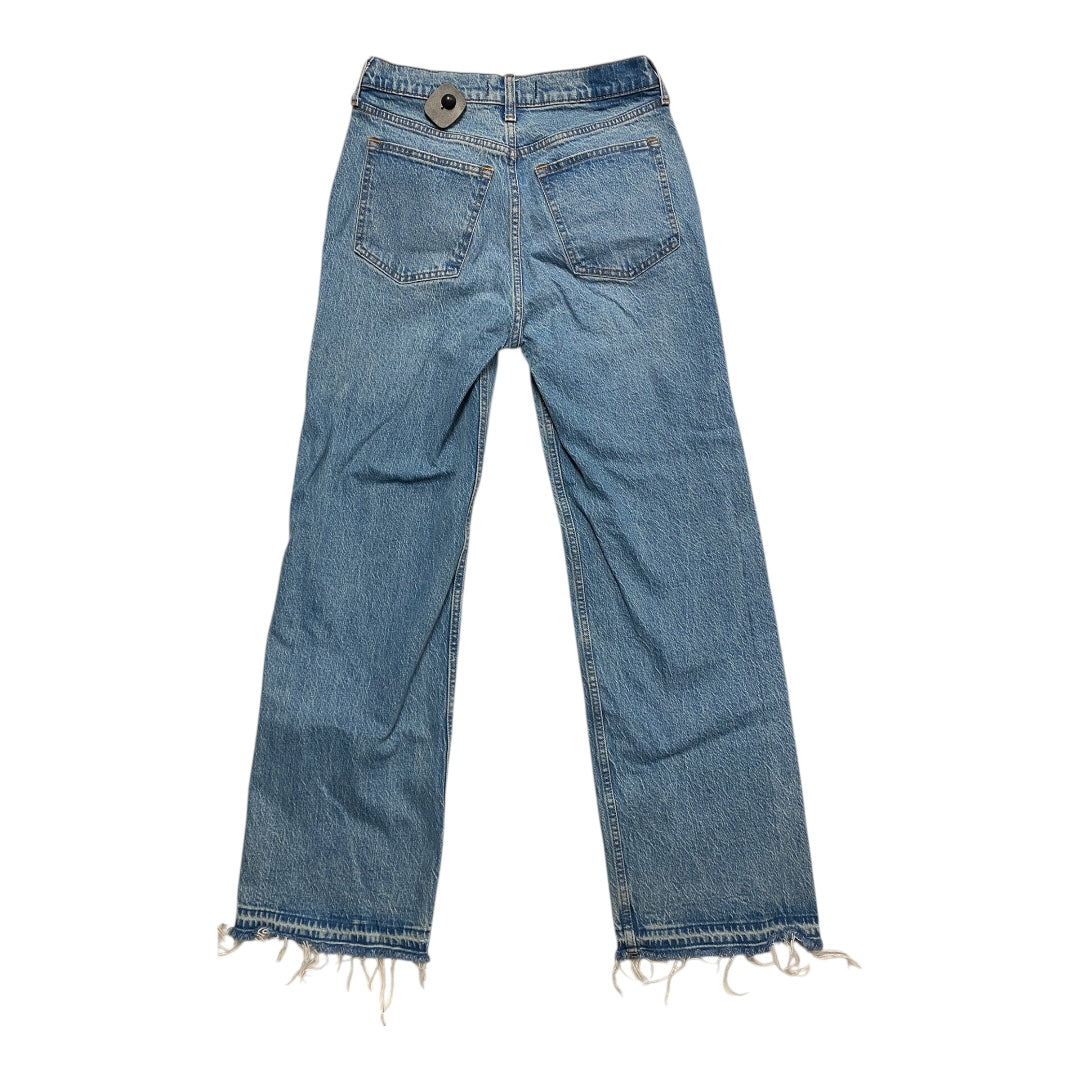 Jeans Straight By Abercrombie And Fitch In Blue Denim, Size:6